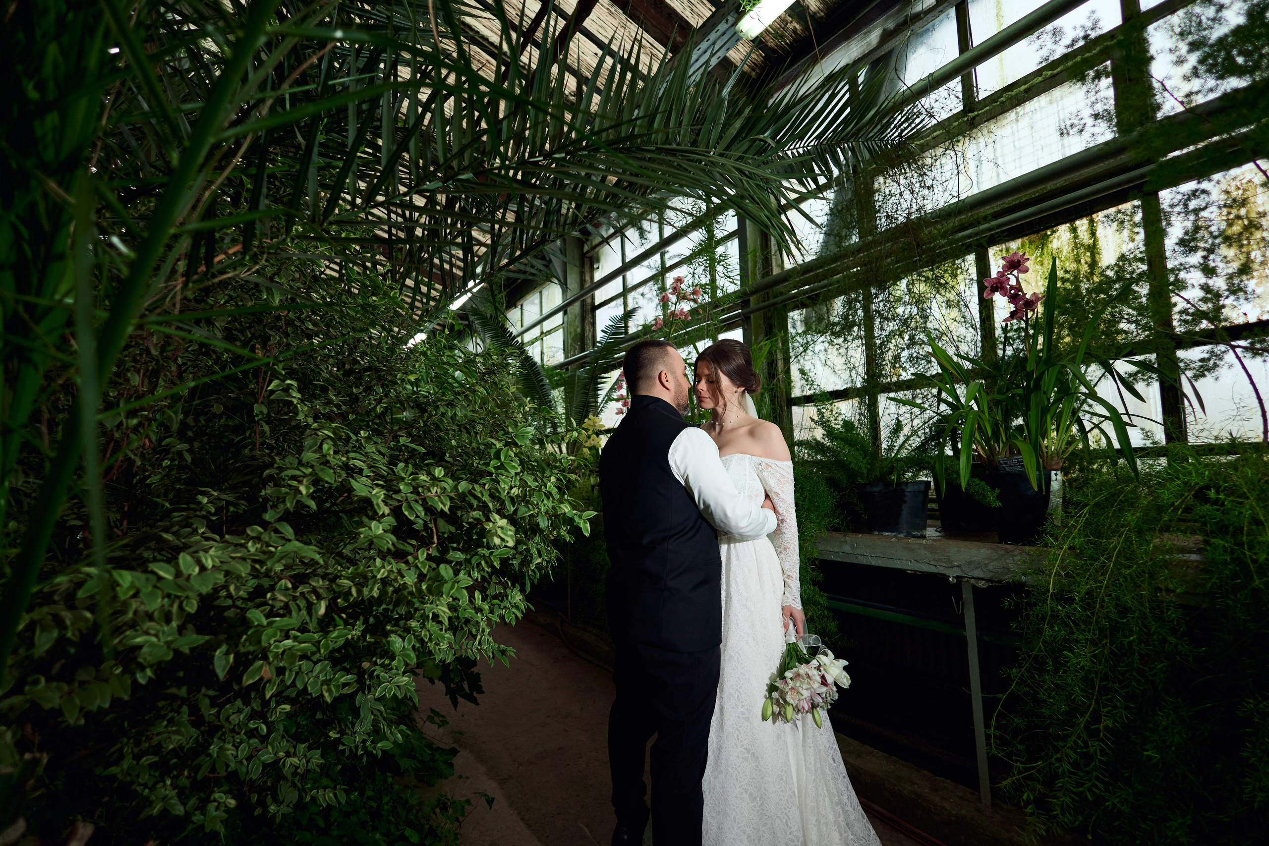 Классические сборы в отеле. Роспись в 4 ЗАГСе и съемка в оранжерее Цицина РАН. Любовь Юсупова. Фотограф