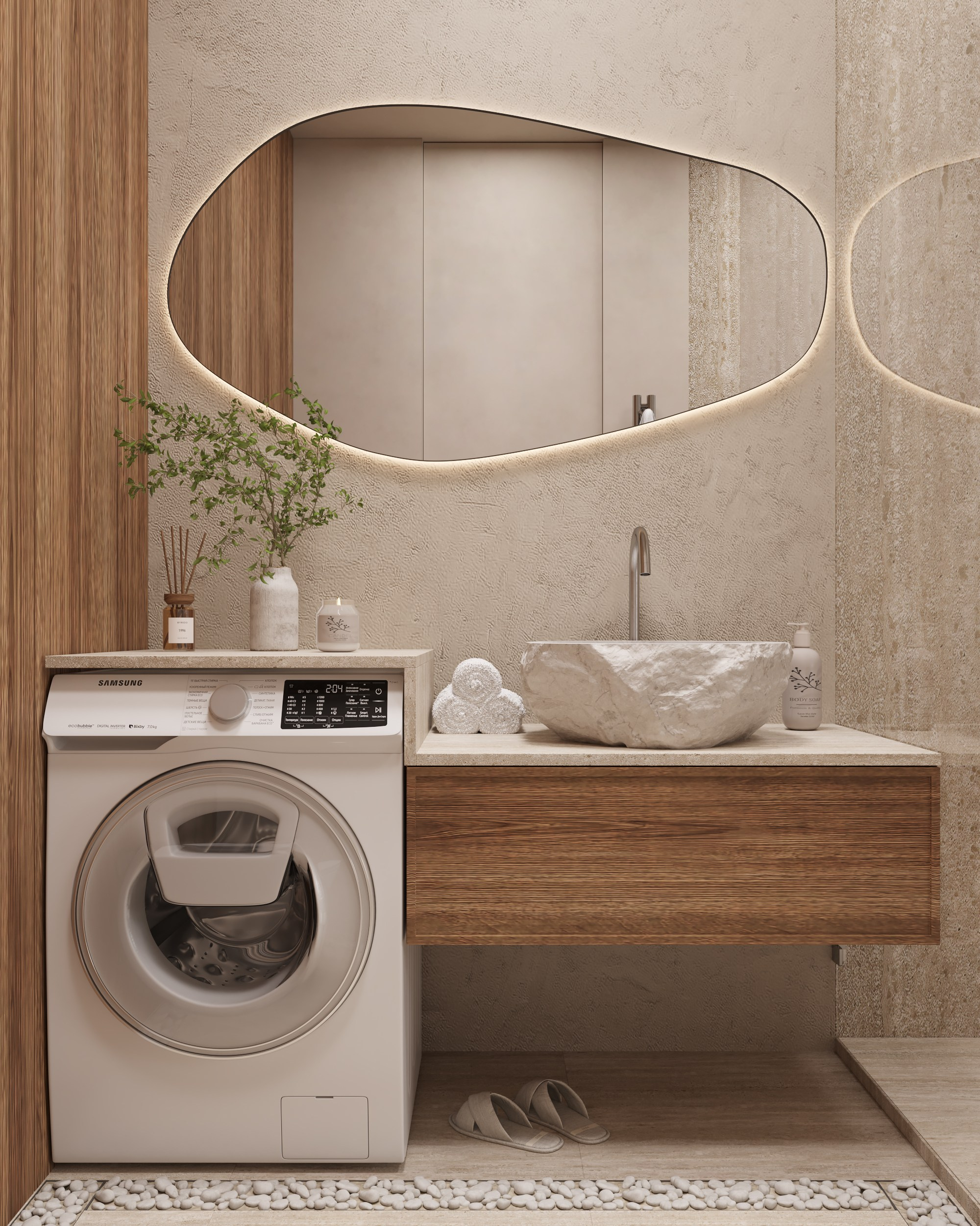 Woody Nature. Дизайн интерьера | 3D визуализация | Миланская Марина