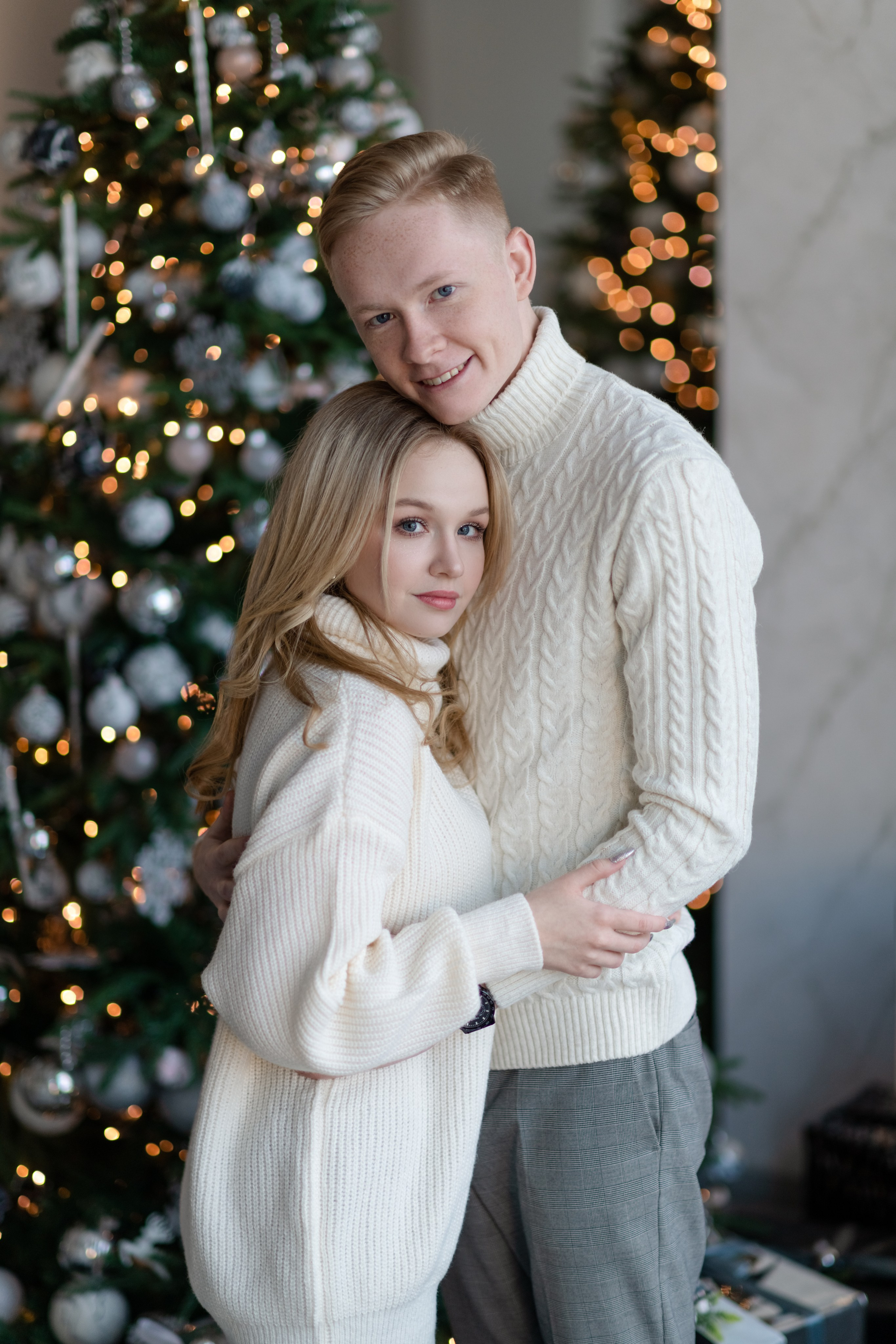 Новогодняя фотосессия для семьи Марины и Виталия. Свадебный и семейный фотограф в Санкт-Петербурге Олеся Еремеева