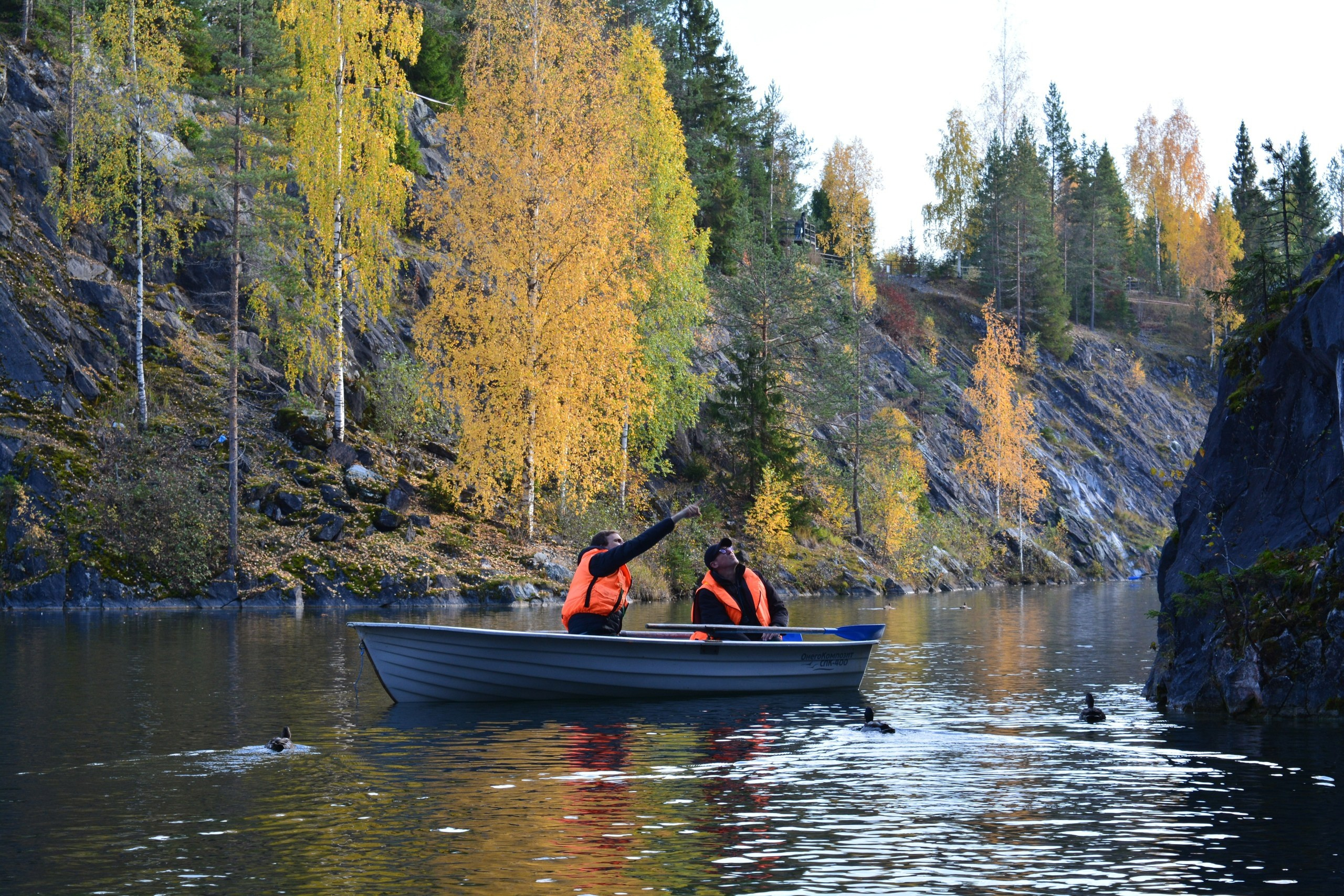 Пейзажная съемка в карельском мраморном карьере