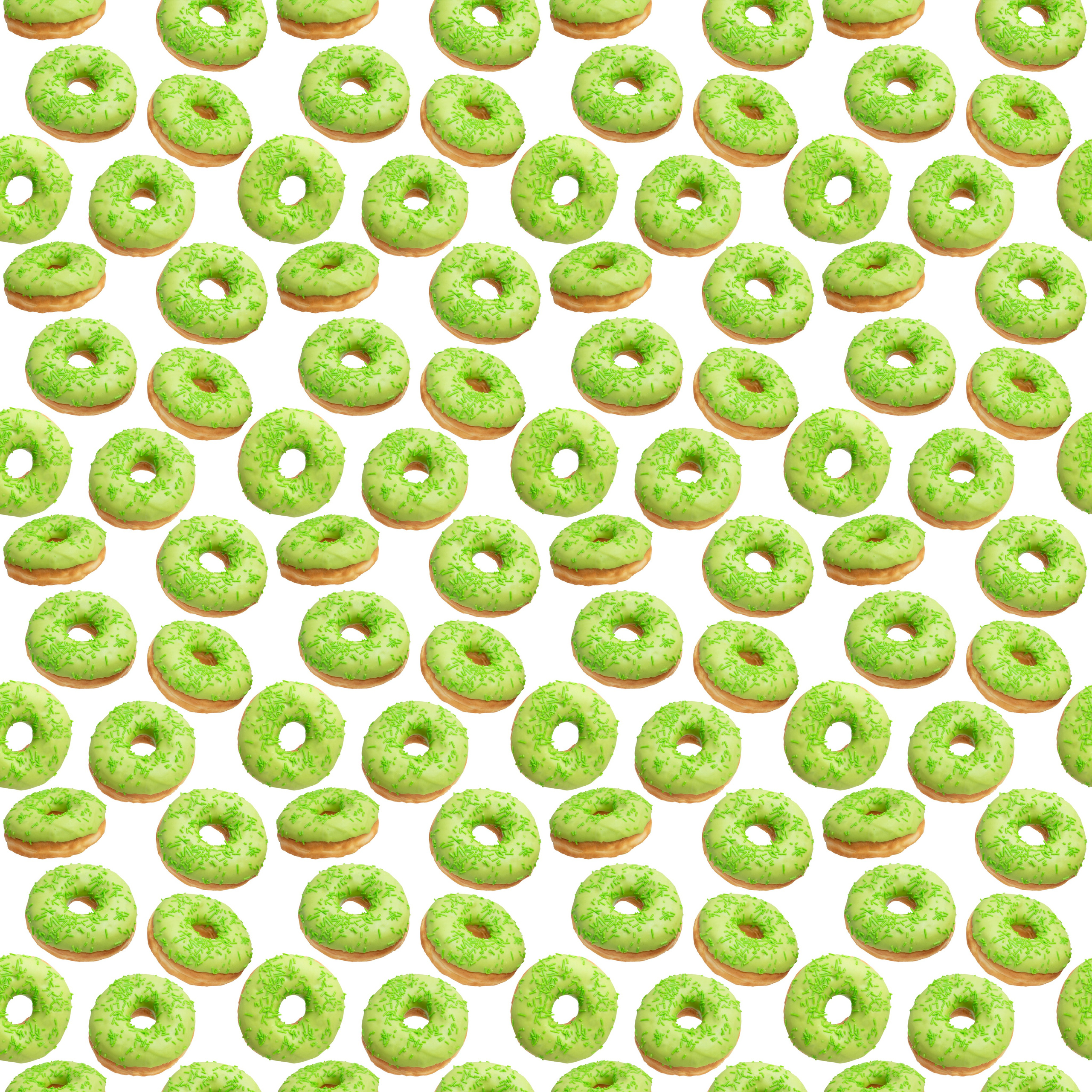 донат с яблочным вкусом, паттерн, узор из еды, постер с едой, кондитерские изделия, пончик, постер для кофейни, на белом фоне