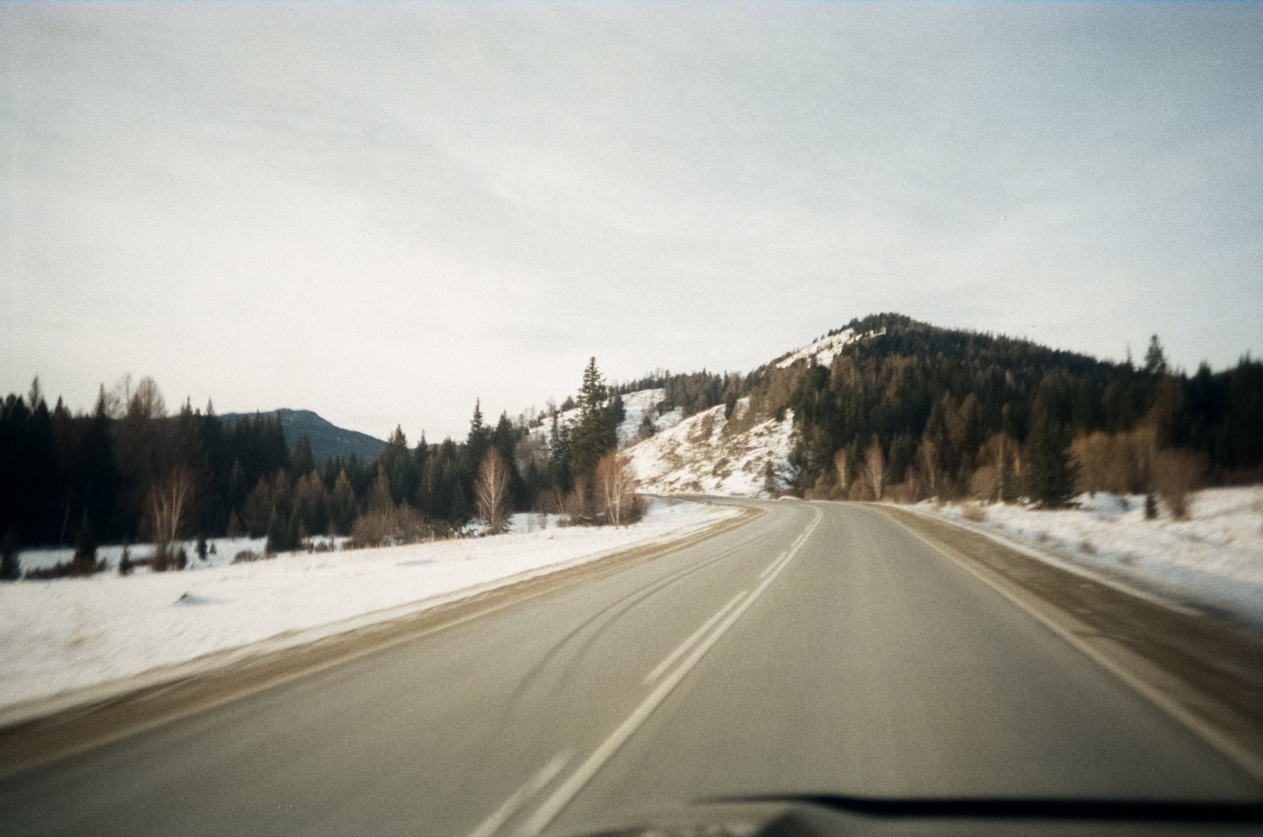 Семинский перевал, дорога из Land Cruser / 19 декабря 2023 года (-18℃)