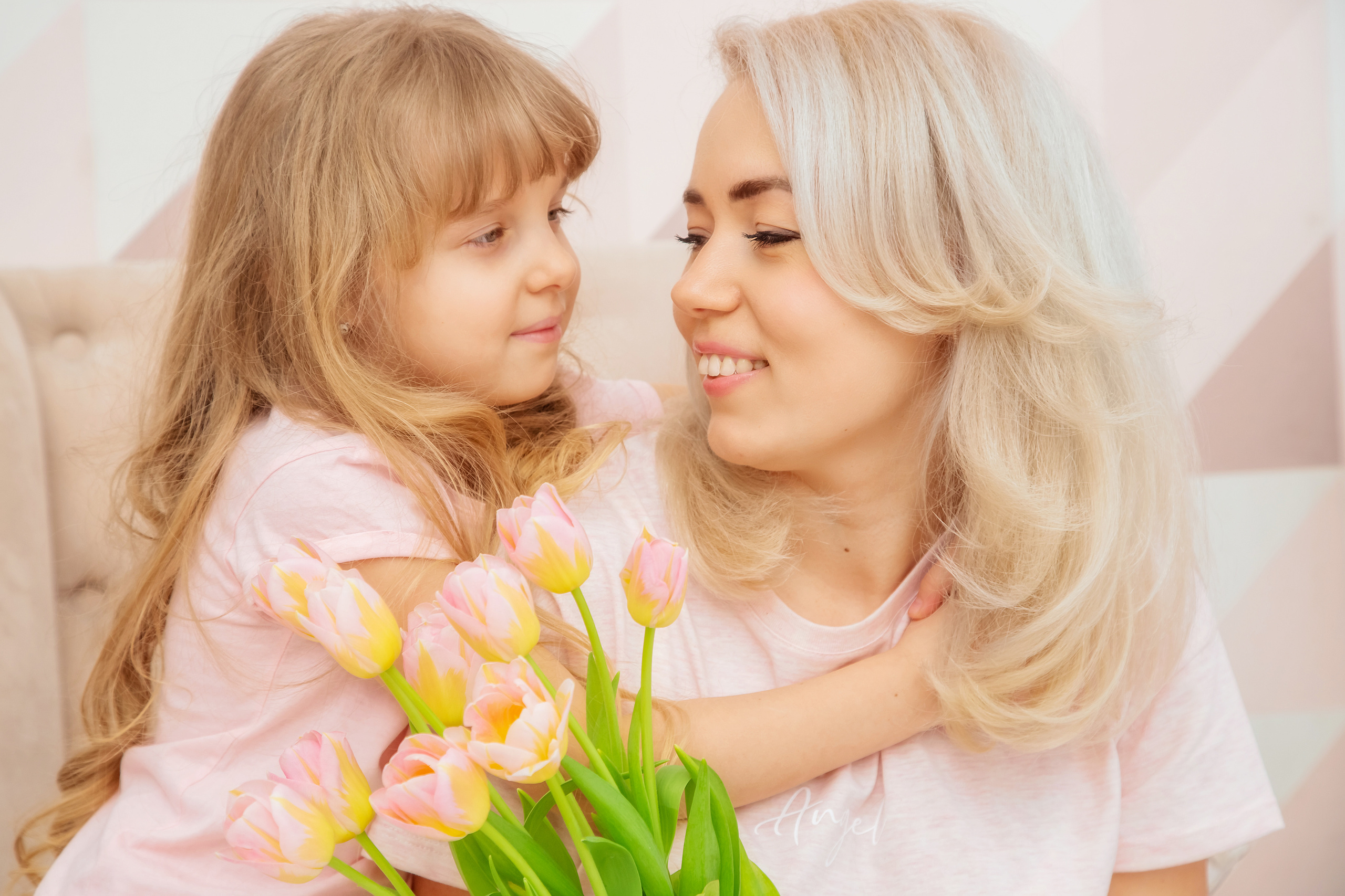 Фотосессия мамы с дочками. Галина Шарапова Детский и семейный фотограф Москва