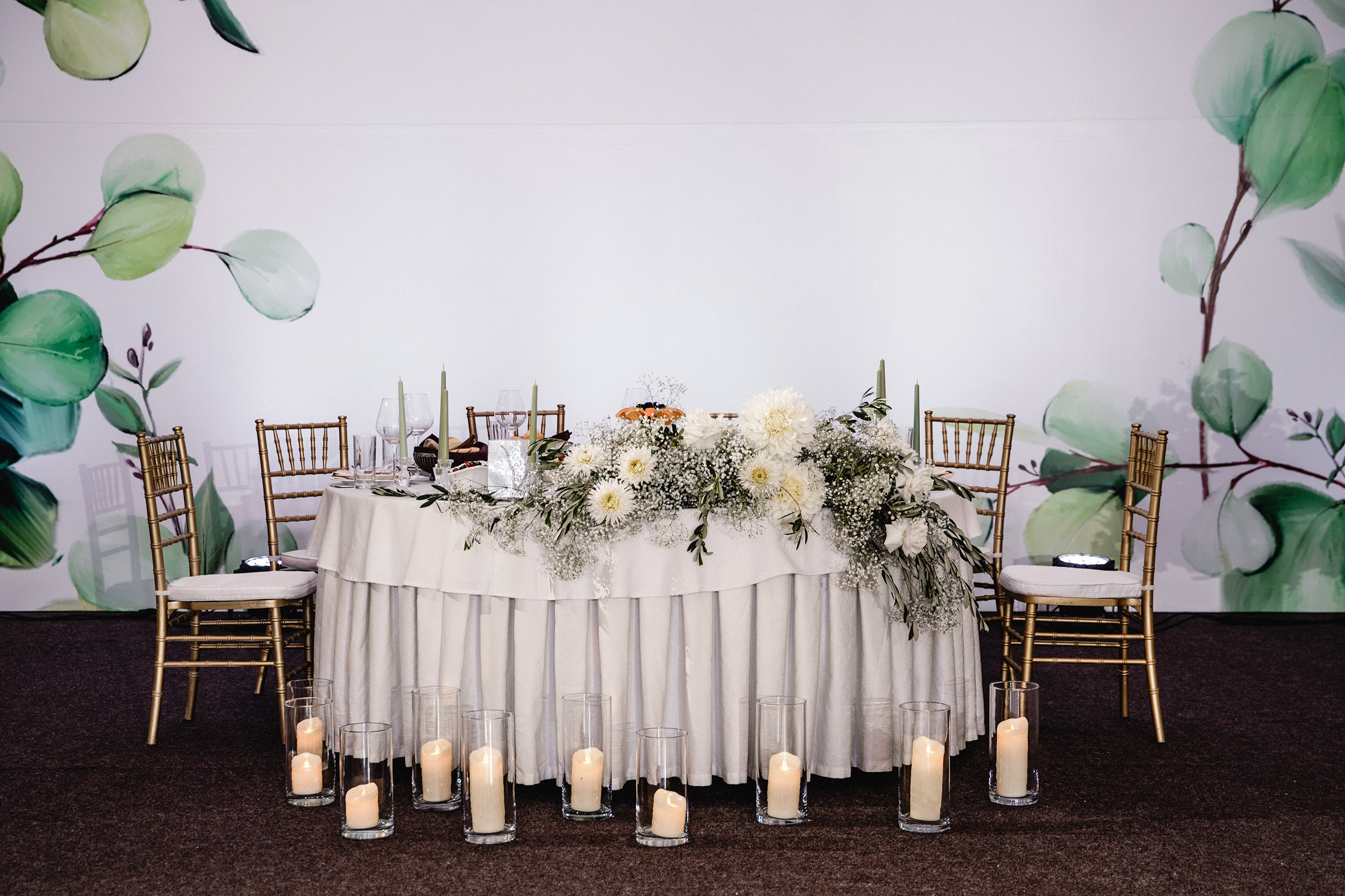 Оформление стола на свадьбе