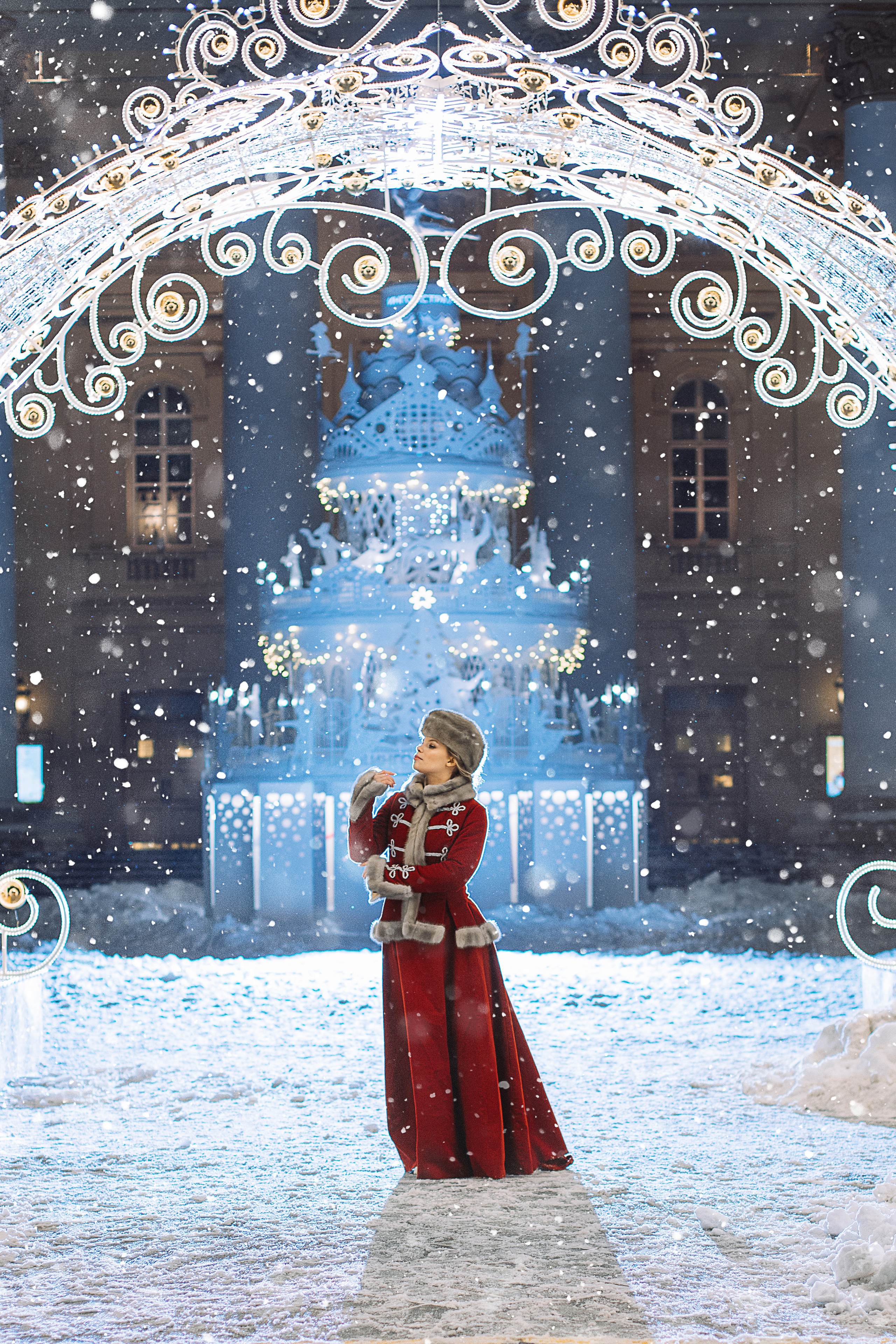 Новогодняя фотосессия в центре Москвы. Свадебный и Семейный фотограф в Москве и Сочи Таня Михей