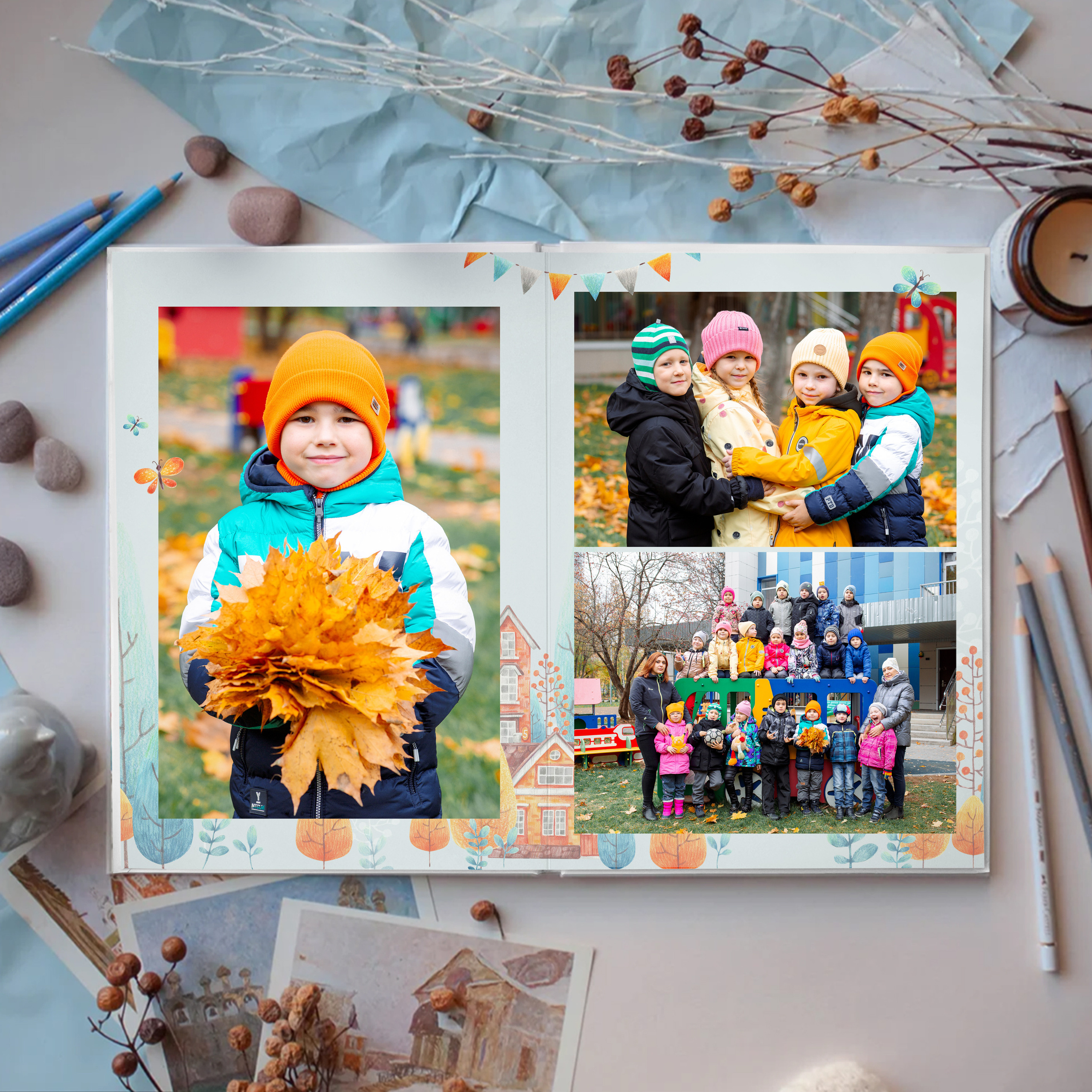 Альбом «Домики». Выпускные альбомы для детского сада и школы