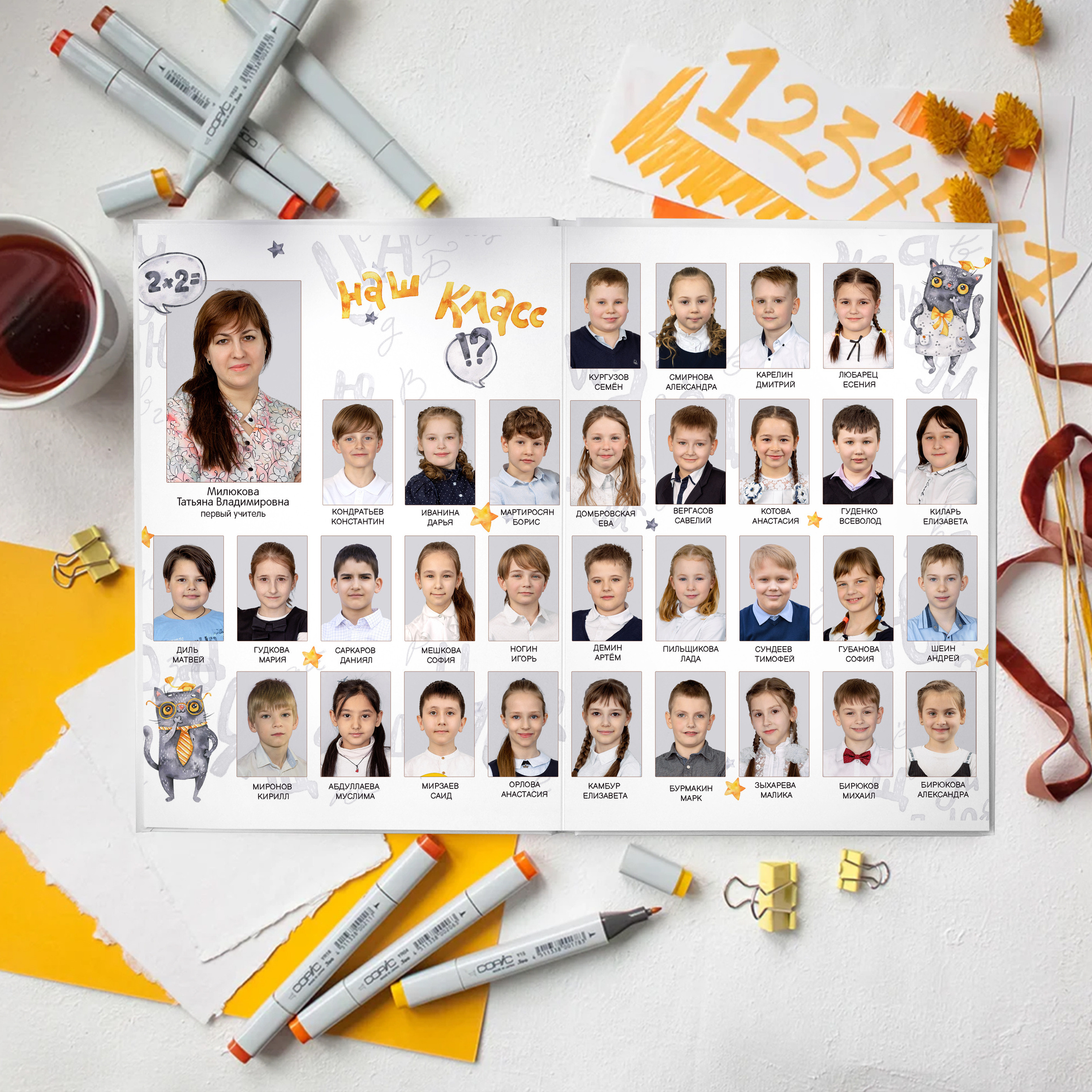 Дизайн «Котики». Выпускные альбомы для детского сада и школы