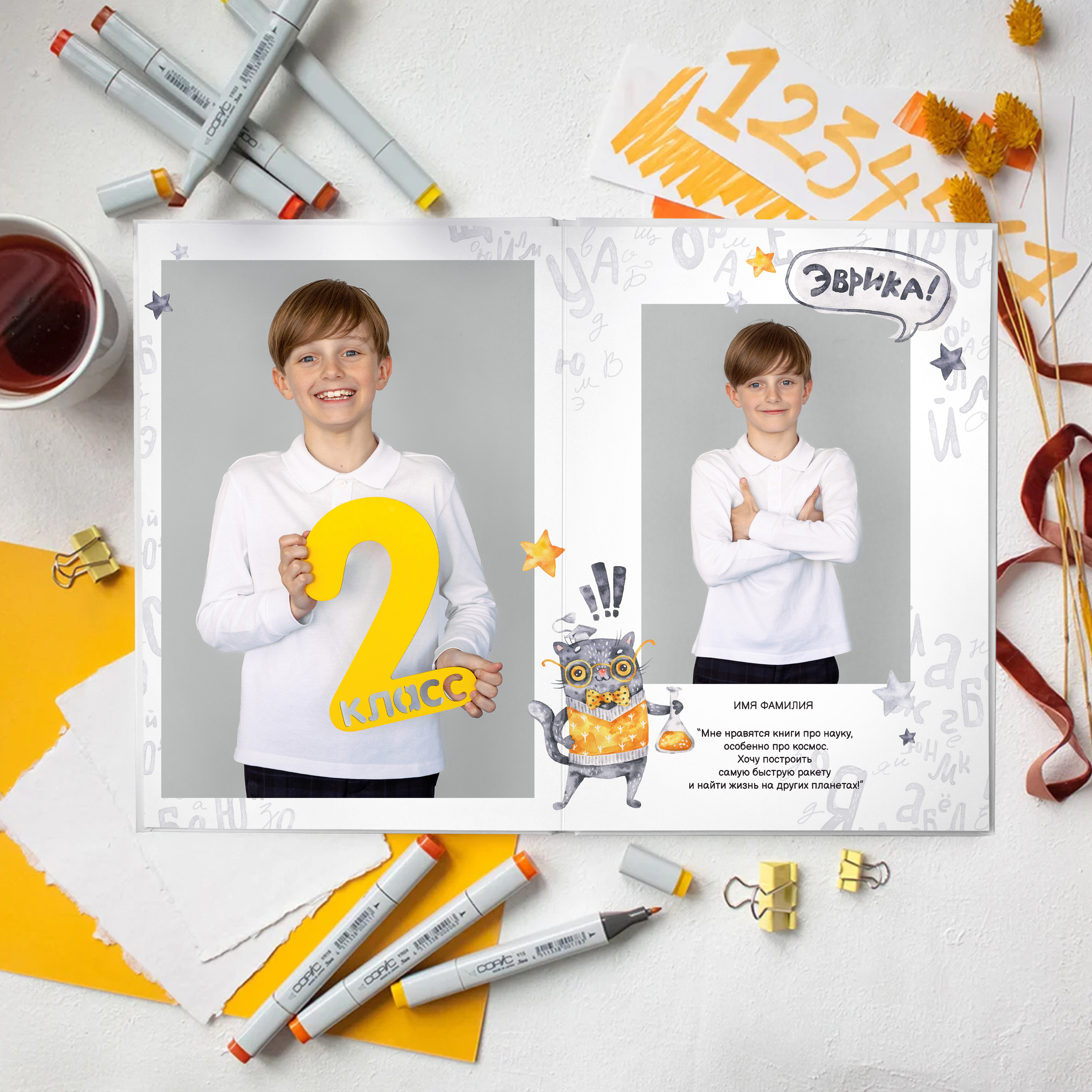 Дизайн «Котики». Выпускные альбомы для детского сада и школы