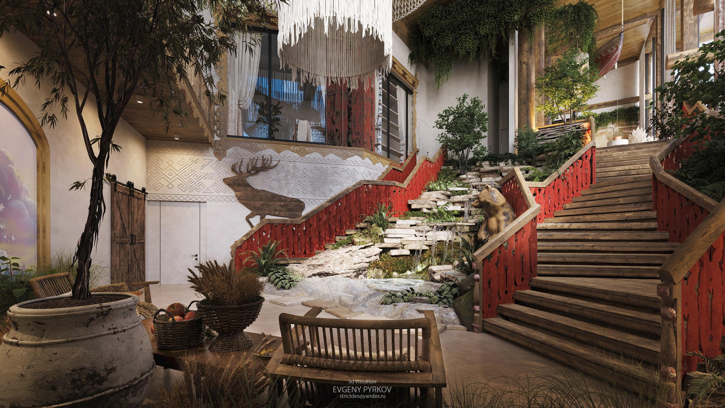 Банный комплекс " Зелёный Бор». Екатеринбург. Клиент: Gorodishe Group. Евгений Пырков — 3d визуализатор интерьеров и экстерьеров России