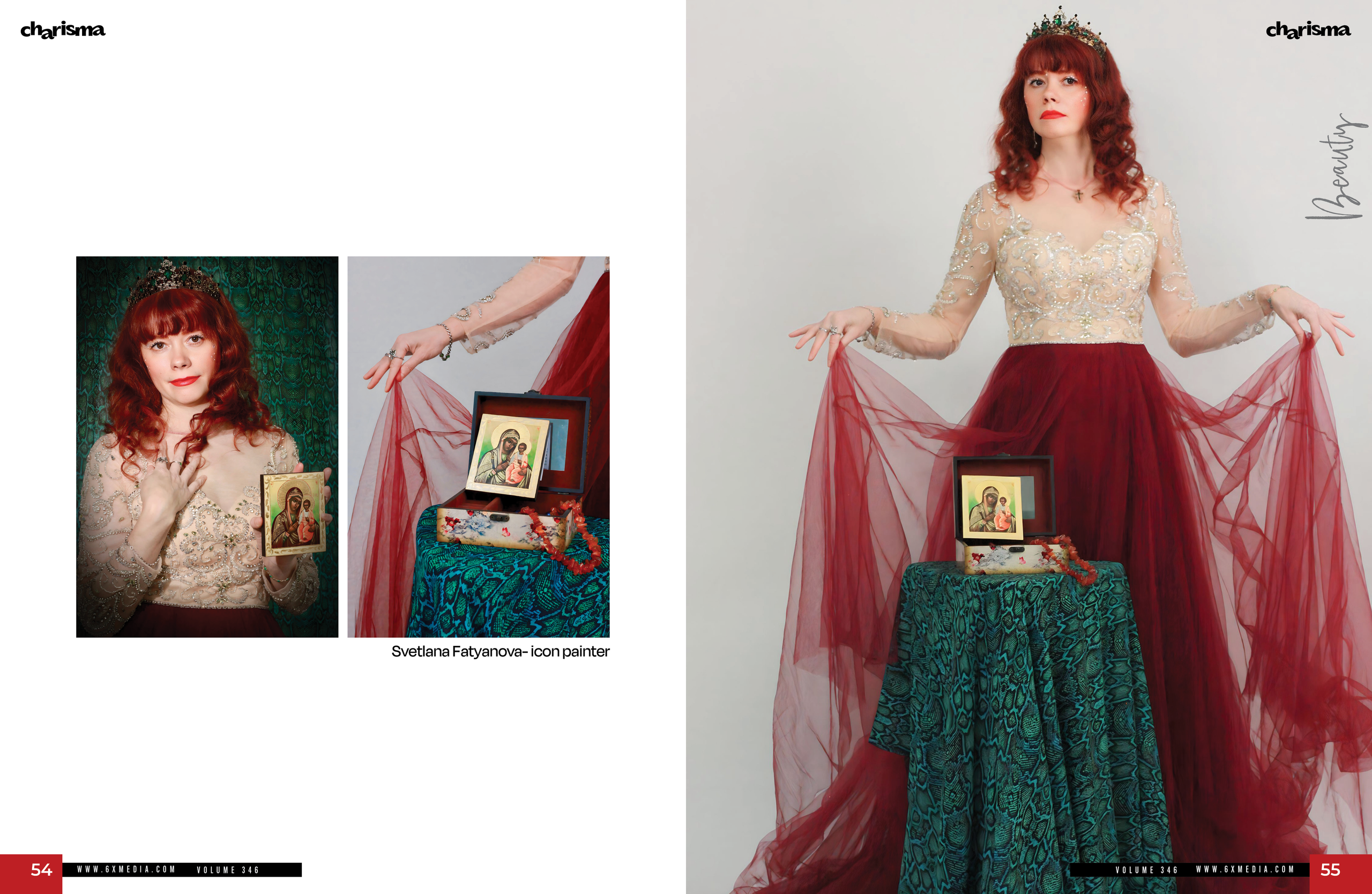 Журнал Charizma 6x, февраль, 2026, Светлана Фатьянова, проект: Хозяйка Медной горы, фотограф Кристина Колоян