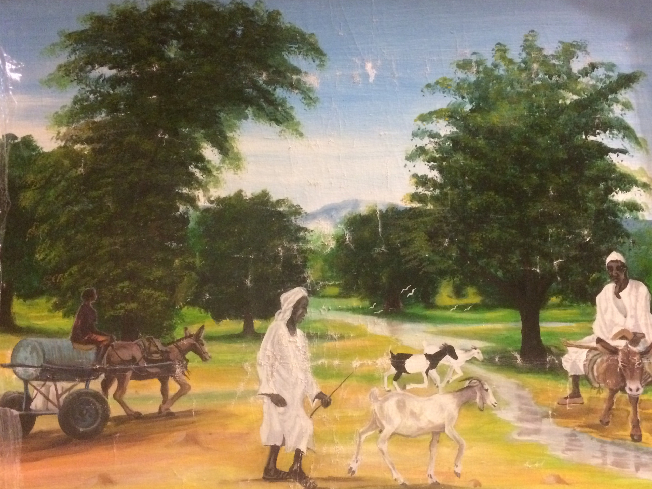 Painting restoration. Artist Maria Ansh