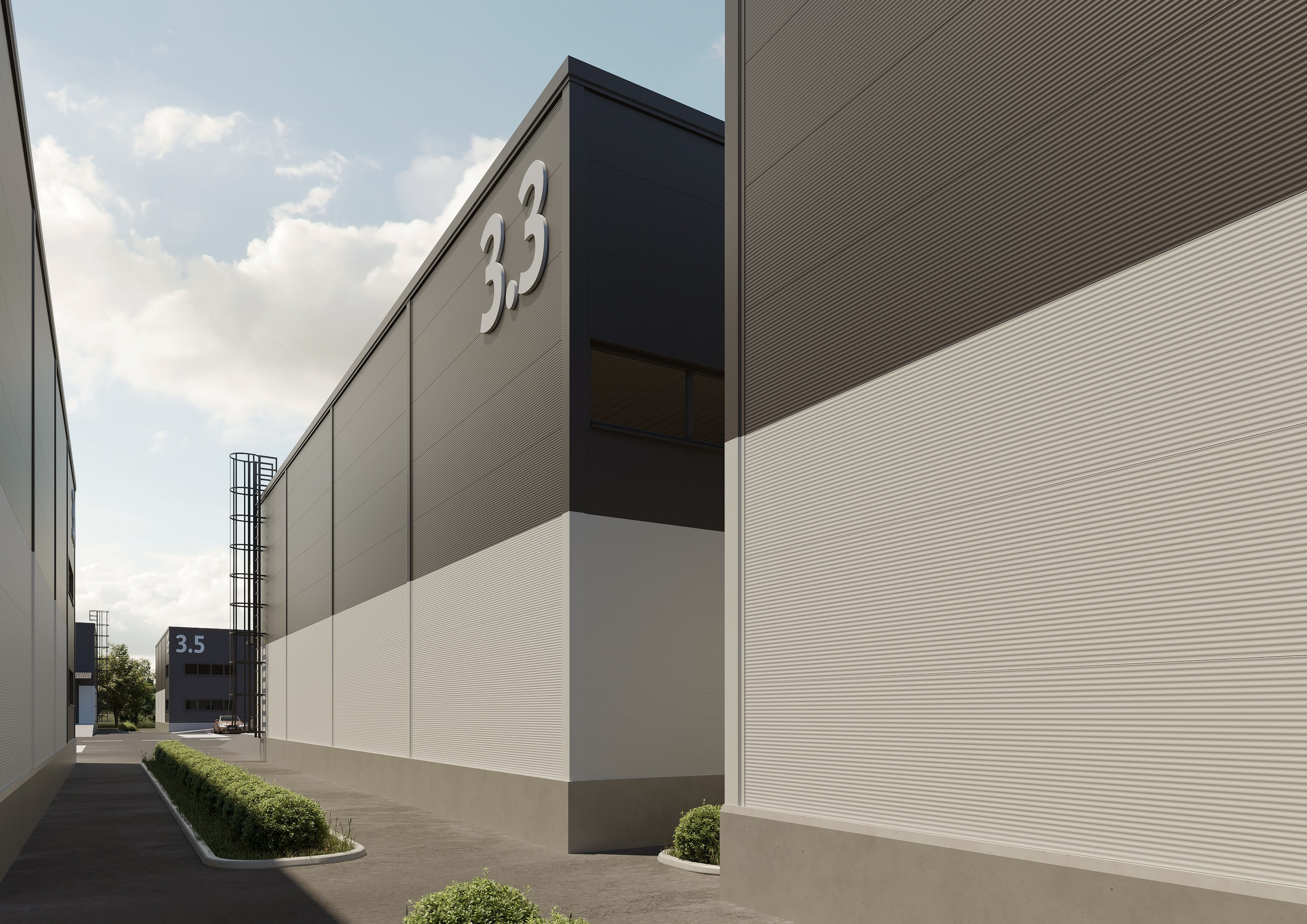 Промышленные склады и логистический комплекс. 3Д Визуализация Интерьера и Архитектуры