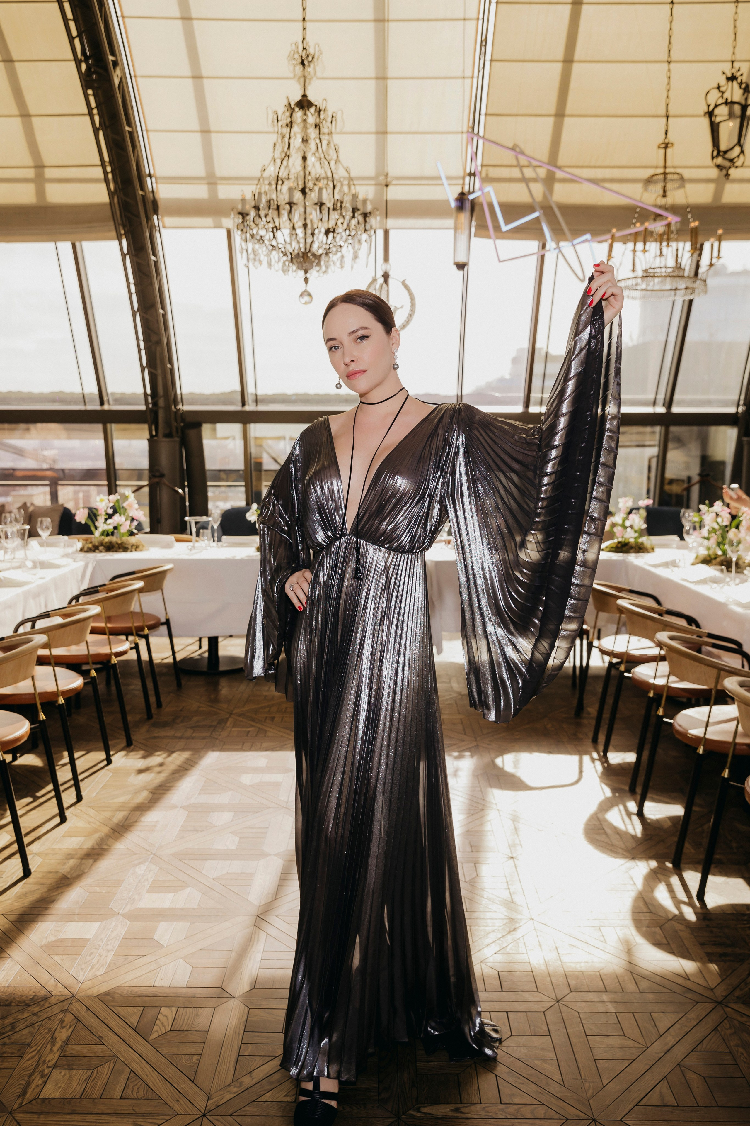 Ирина Зарькова на весеннем бранче в ресторане Белый Кролик