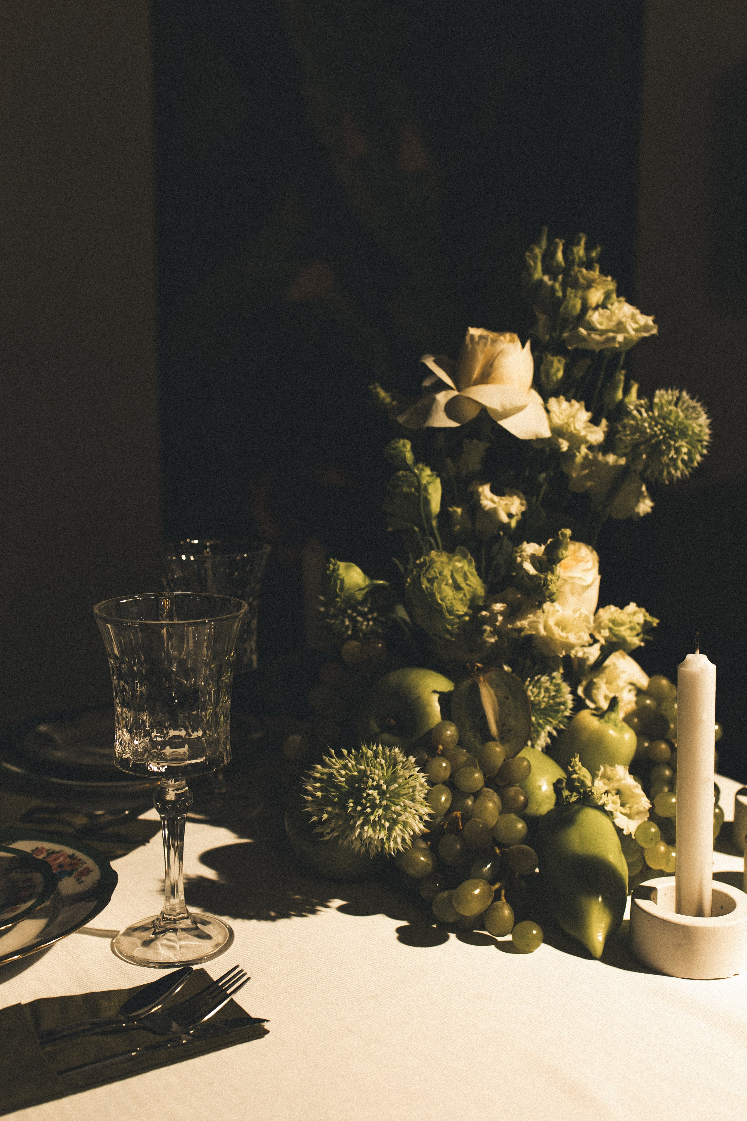 Тематические свадебные декорации и свечи