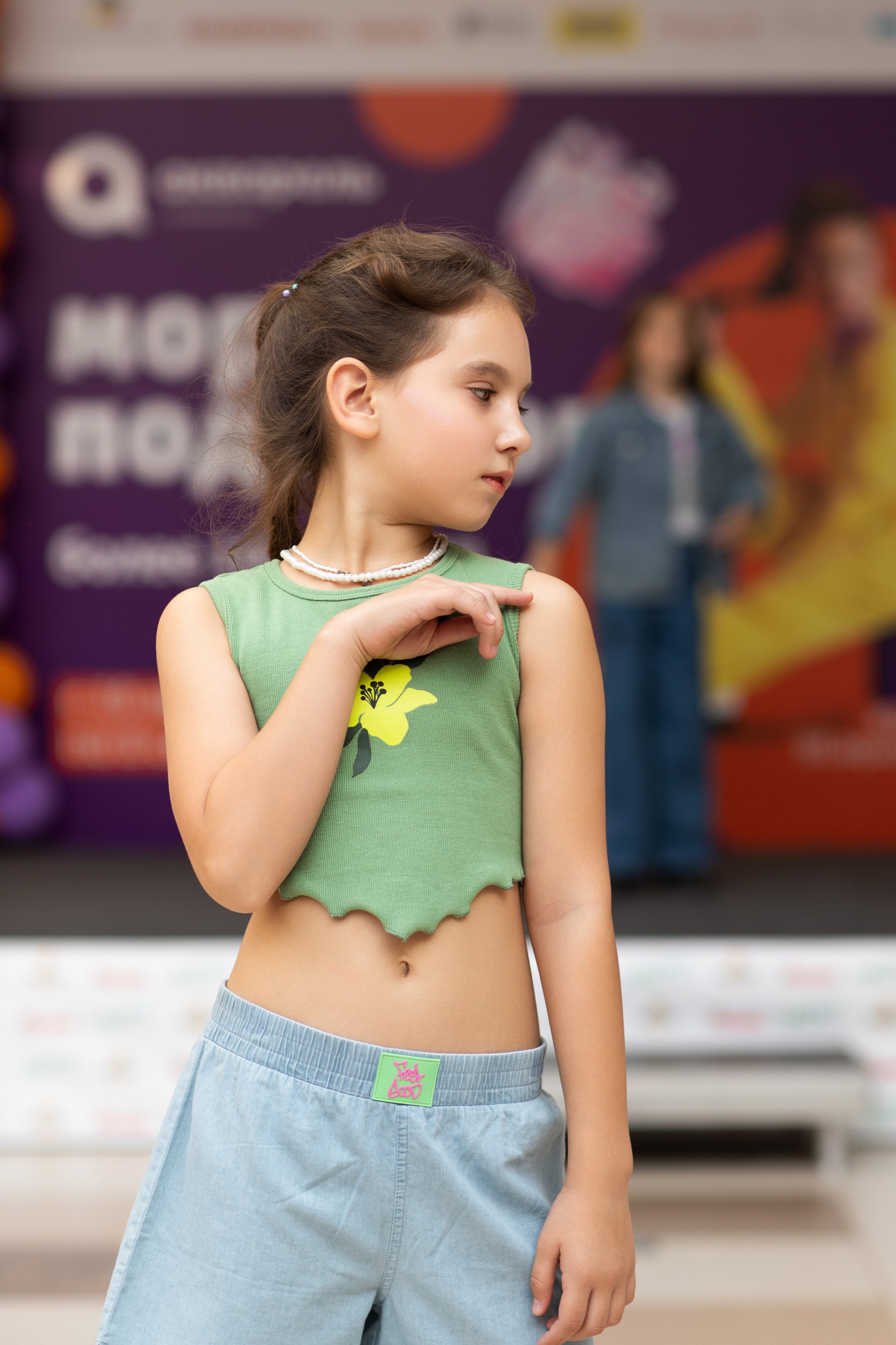 Показ коллекции «Kari kids» в ТЦ «Акварель», г. Тольятти. Международное модельное материнское агентство «Open models»