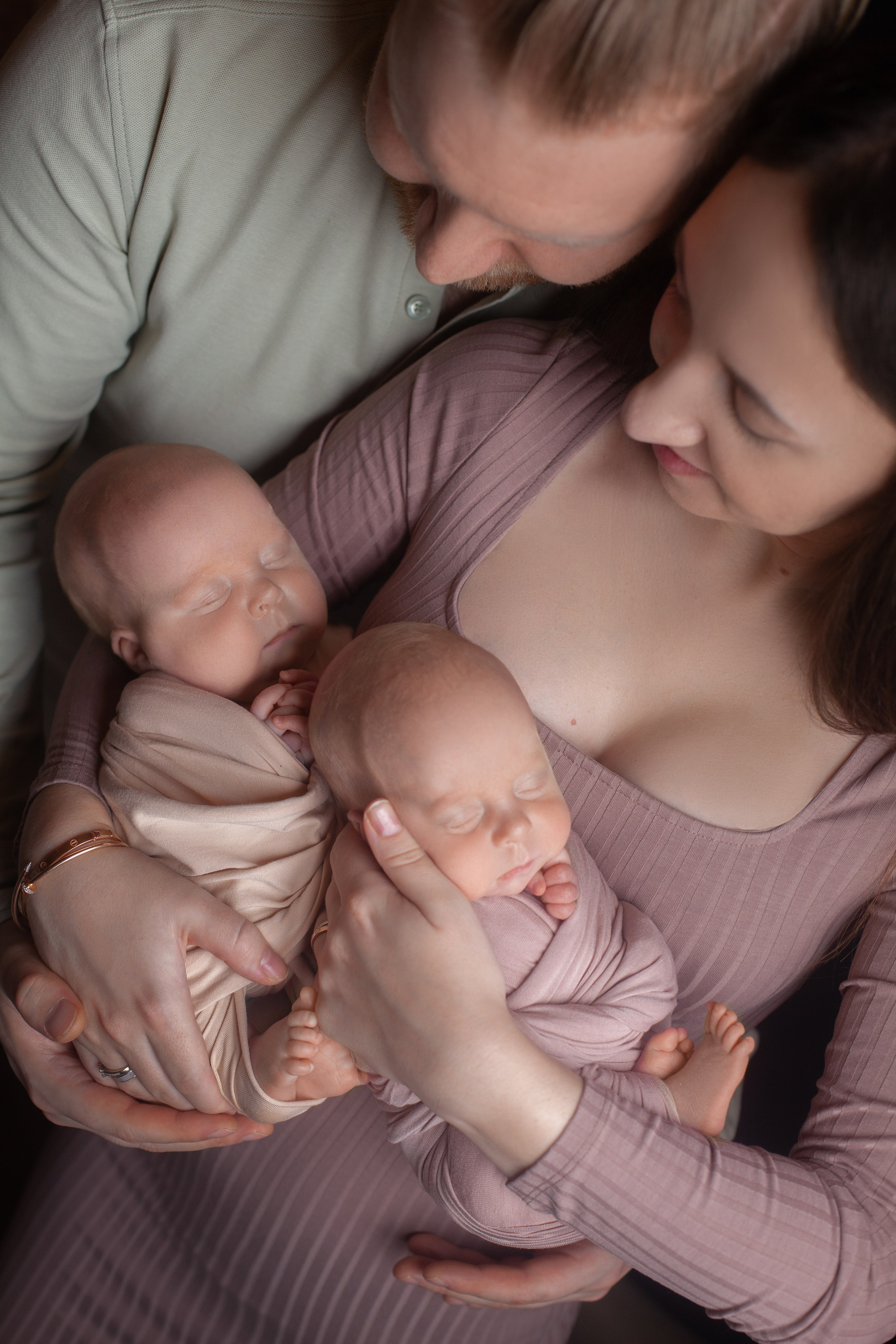 Николай, Дарья, Злата, Мира. Фотограф новорожденных в Москве и области Анастасия Холманская