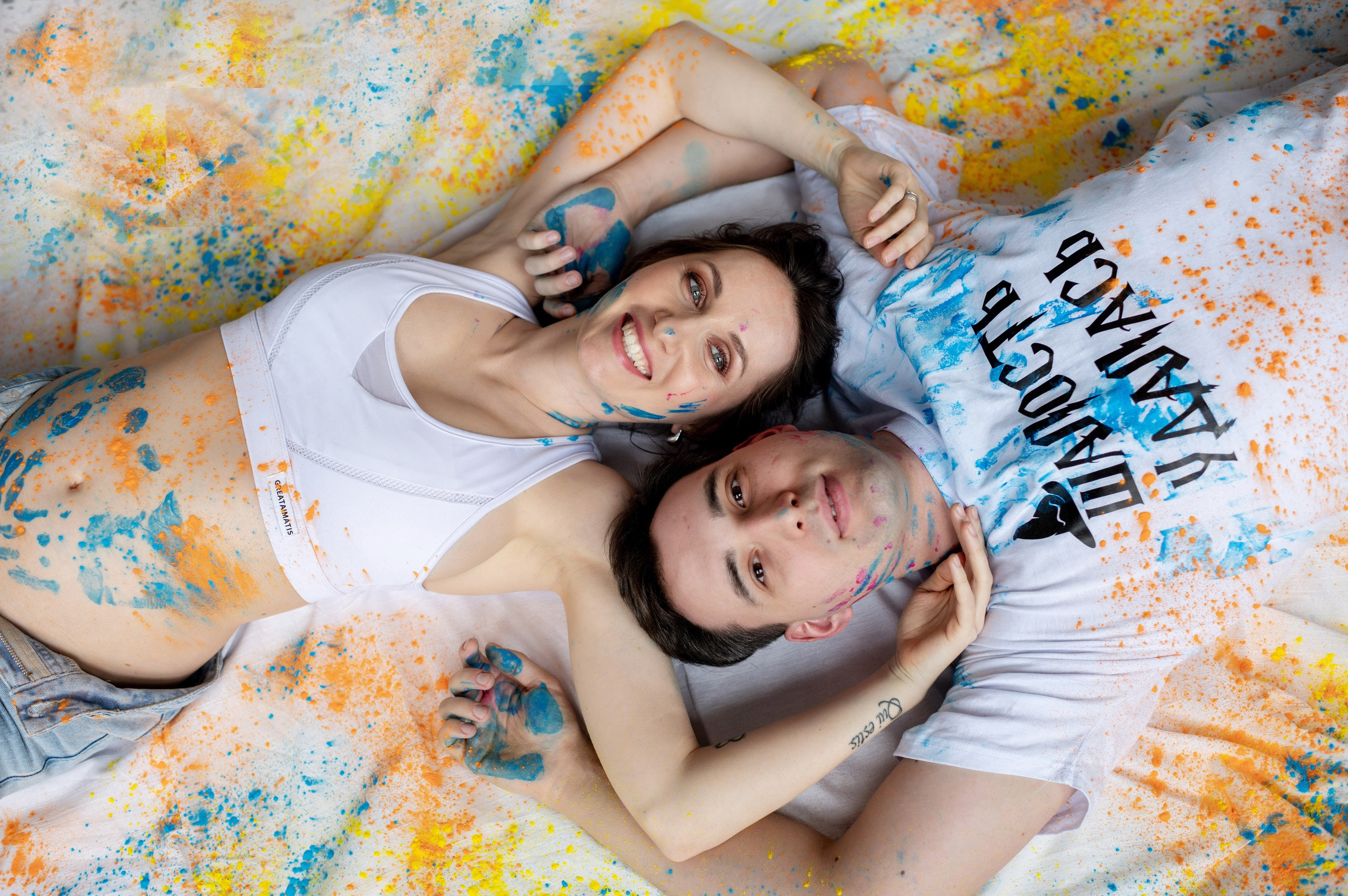 Беременность в красках и необычное гендер-пати. Портретный, семейный и свадебный фотограф в Санкт-Петербурге и в Пушкине Ширяев Денис