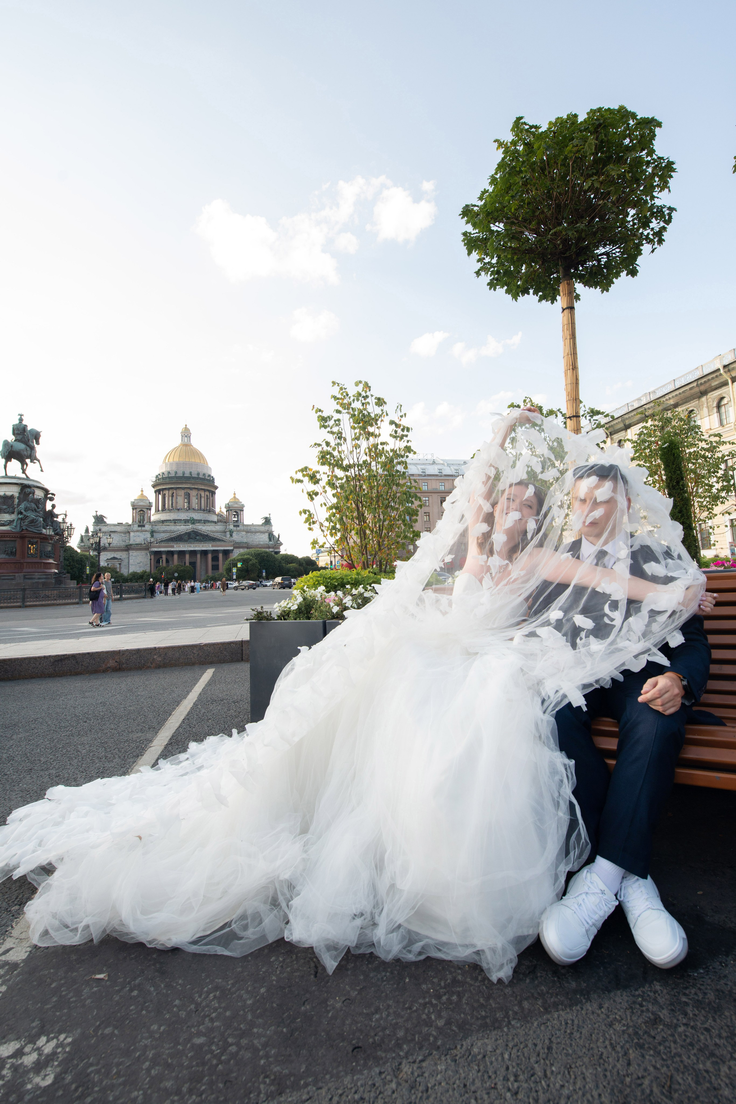 Зажигательная и динамичная свадебная фотосессия Анастасии и Максима. Портретный, семейный и свадебный фотограф в Санкт-Петербурге и в Пушкине Ширяев Денис