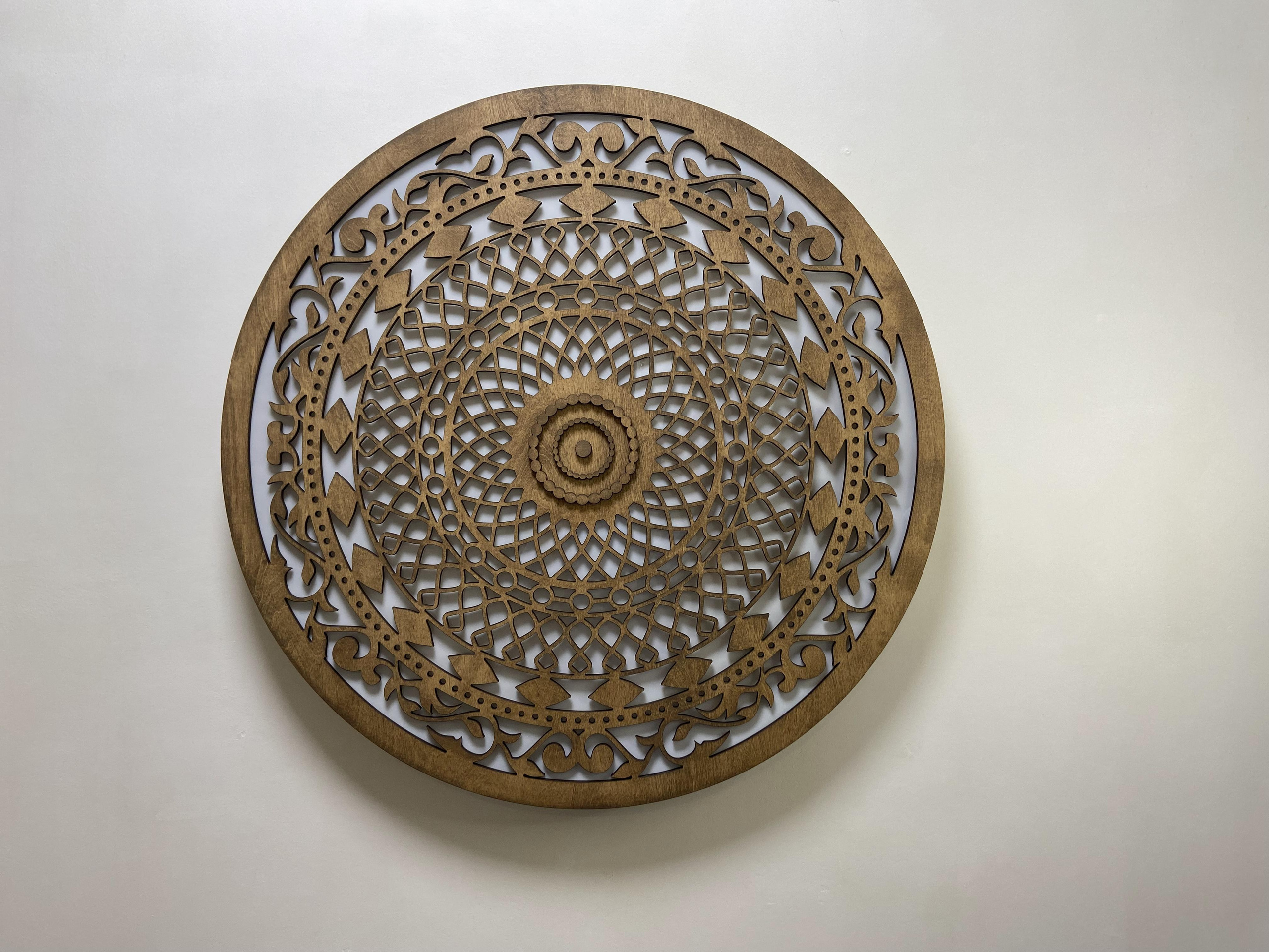 Настенный светильник мандала. Арт-объекты для стен. Авторские картины, панно, часы и портреты по фото