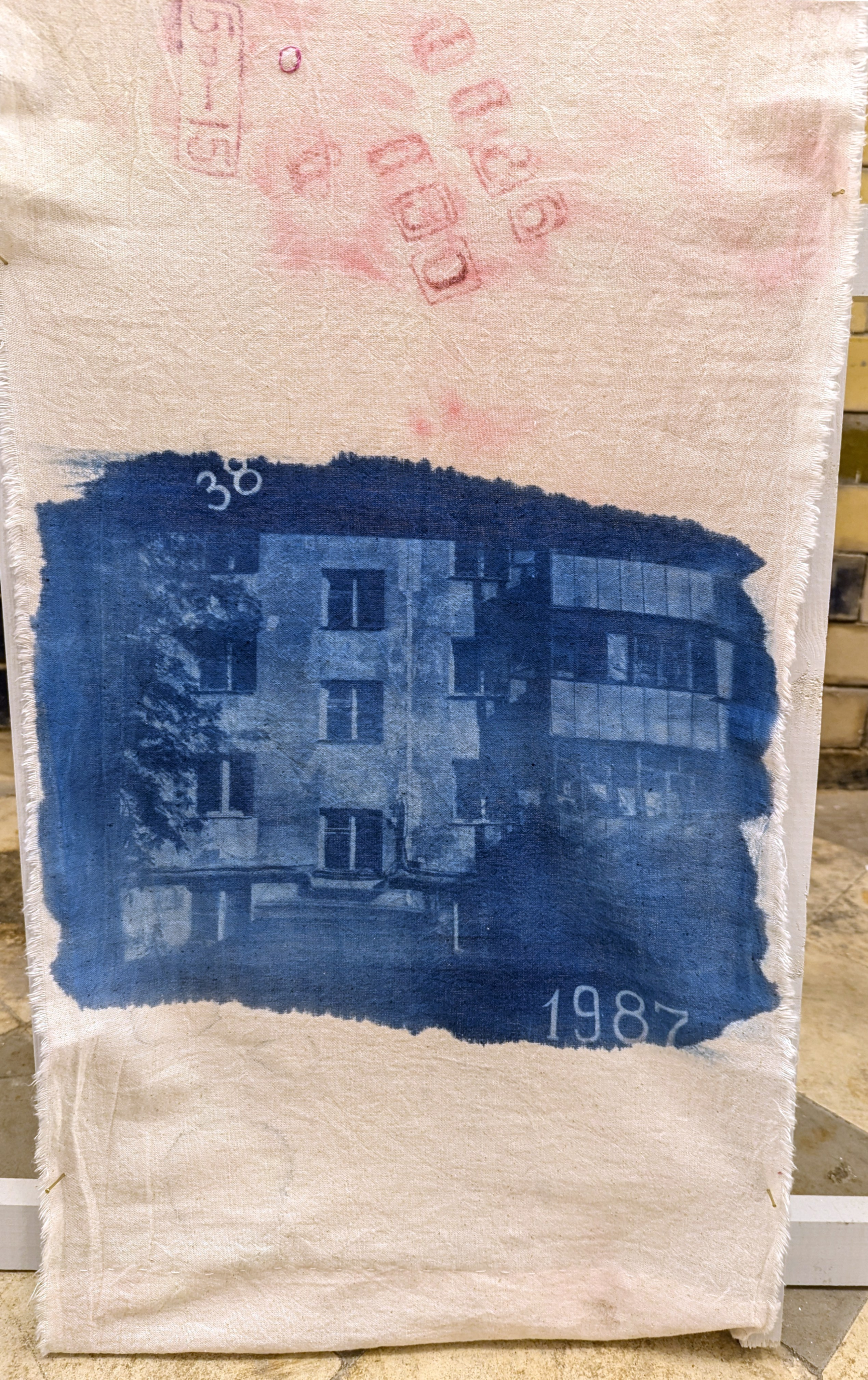 вышивка цианотипия текстиль Надежда Пророкова