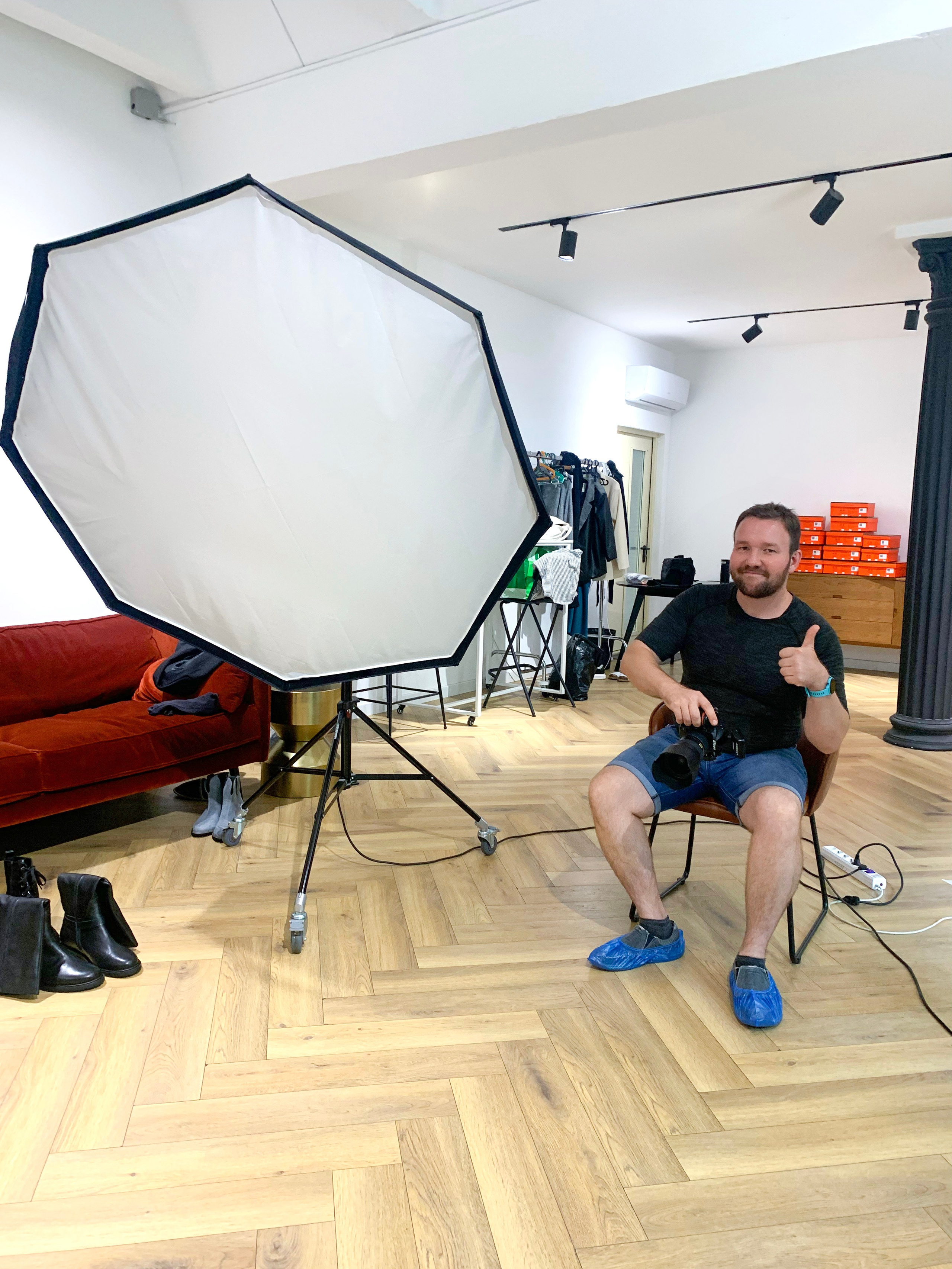 Бэкстейдж с фотосъёмки обуви