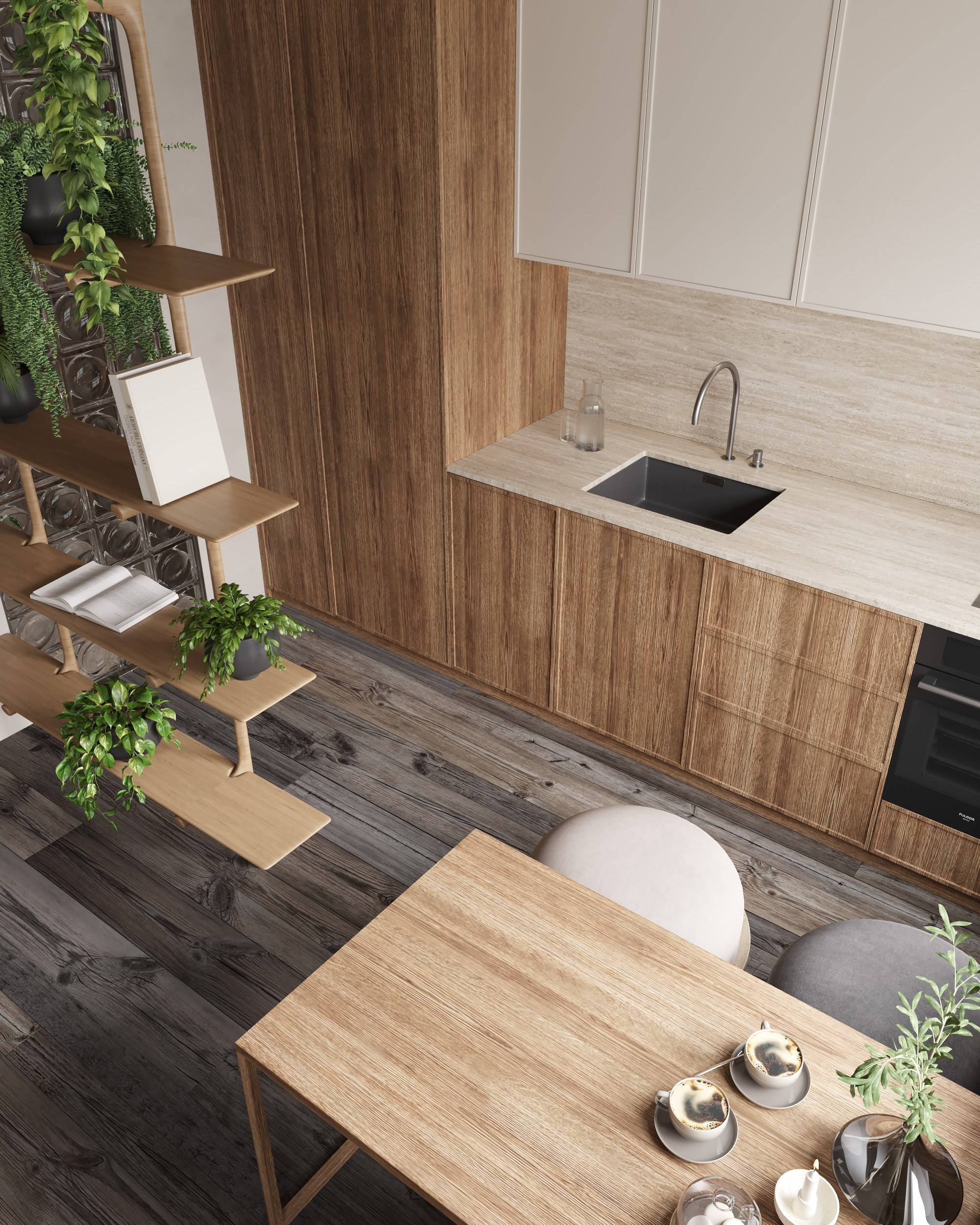 Woody Nature. Дизайн интерьера | 3D визуализация | Миланская Марина