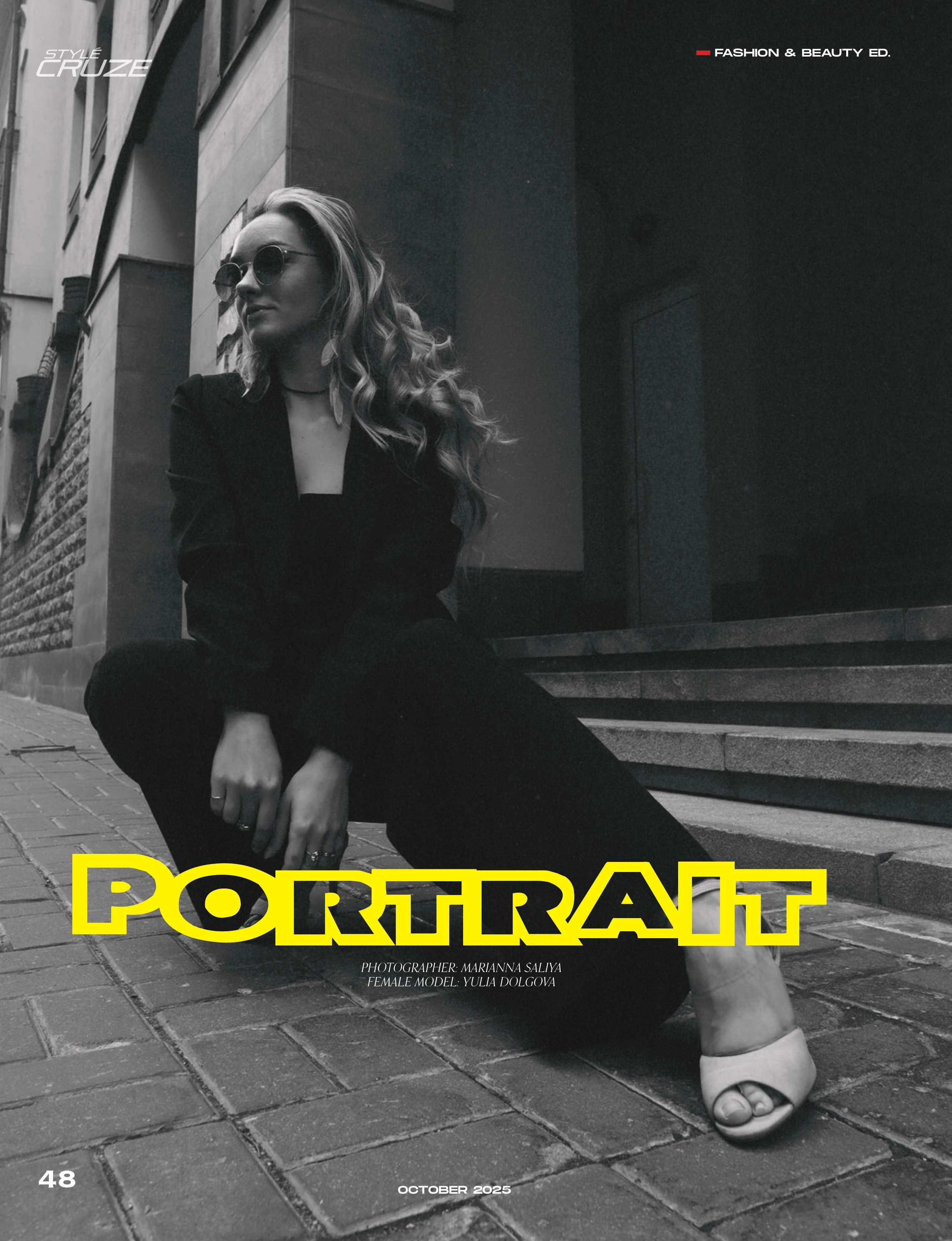 Публикация в октябрьском журнале Style Cruze. Фотограф. Москва. Мужские и женские портреты