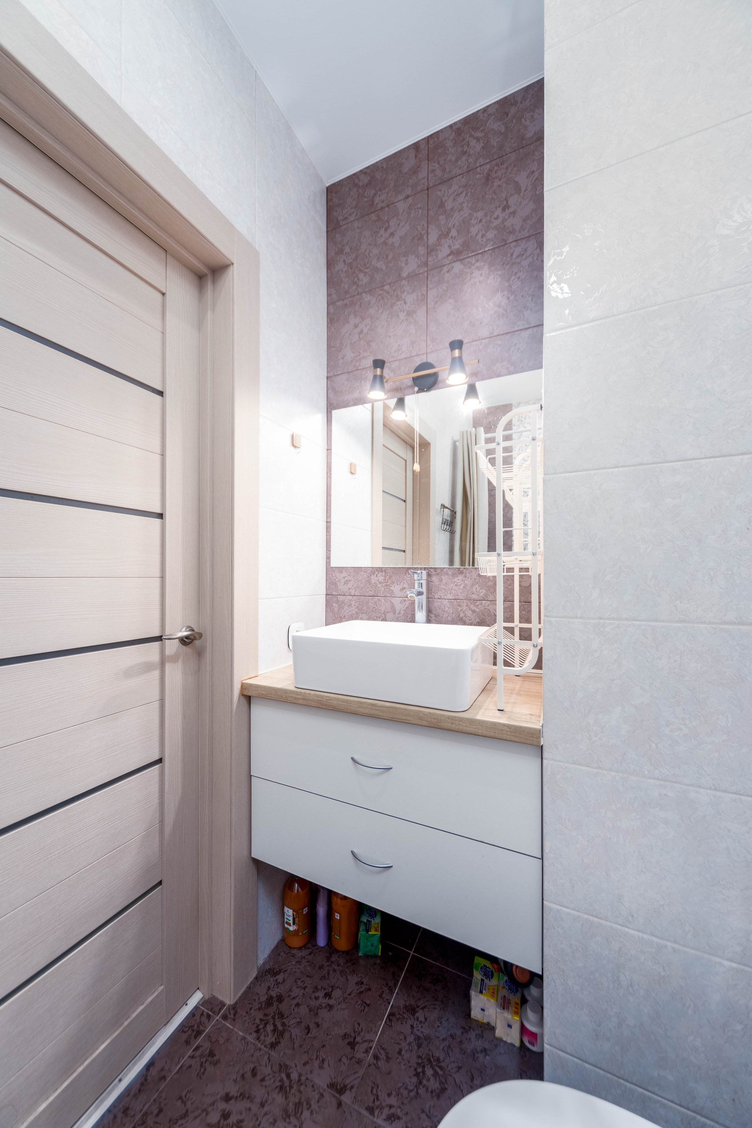 Фото интерьера санузла в трехкомнатной квартире в ЖК Minsk World