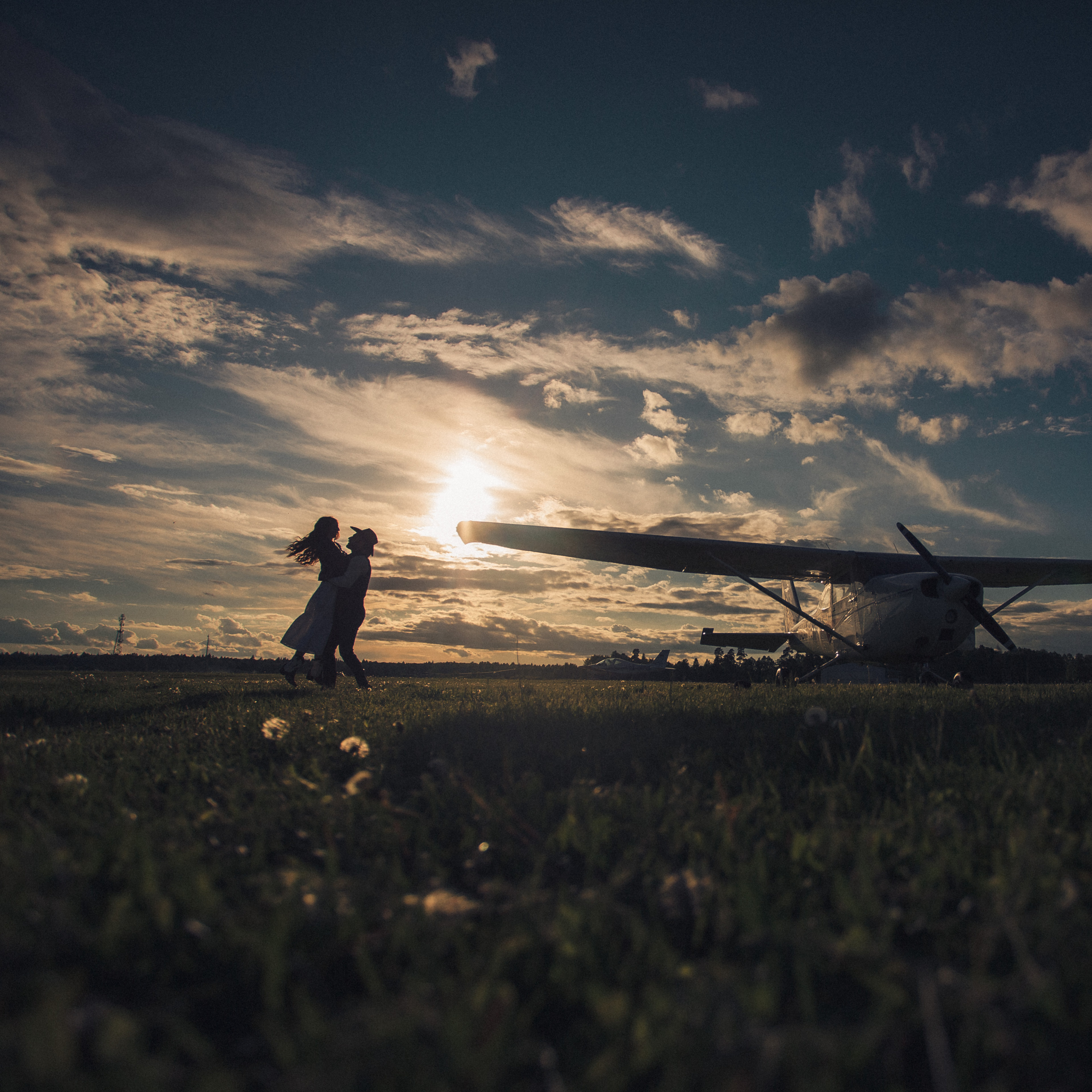 Небо, парочка, самолет. Фотограф в Москве Наталья Спиридонова