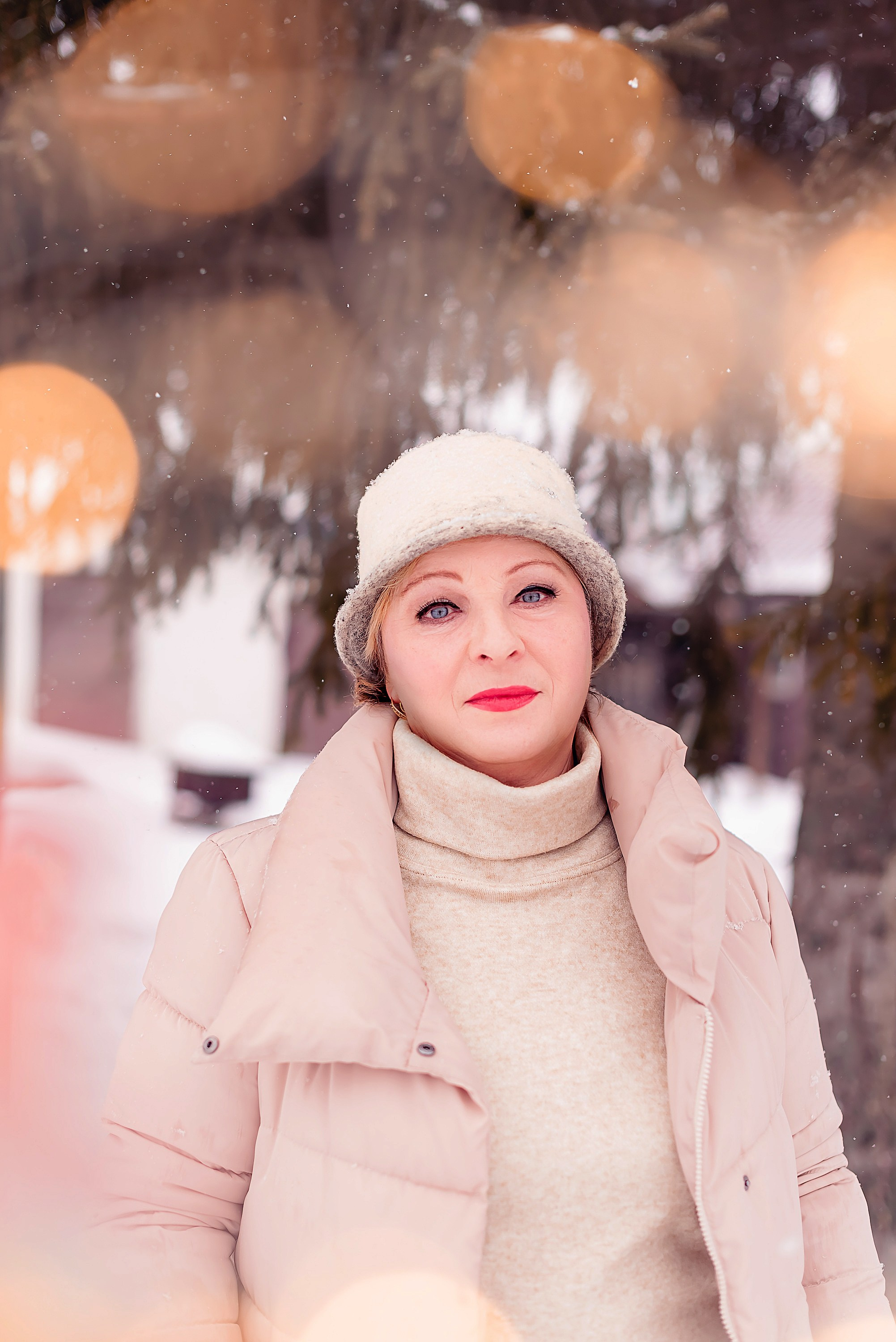Зимняя фотосессия для женщины.