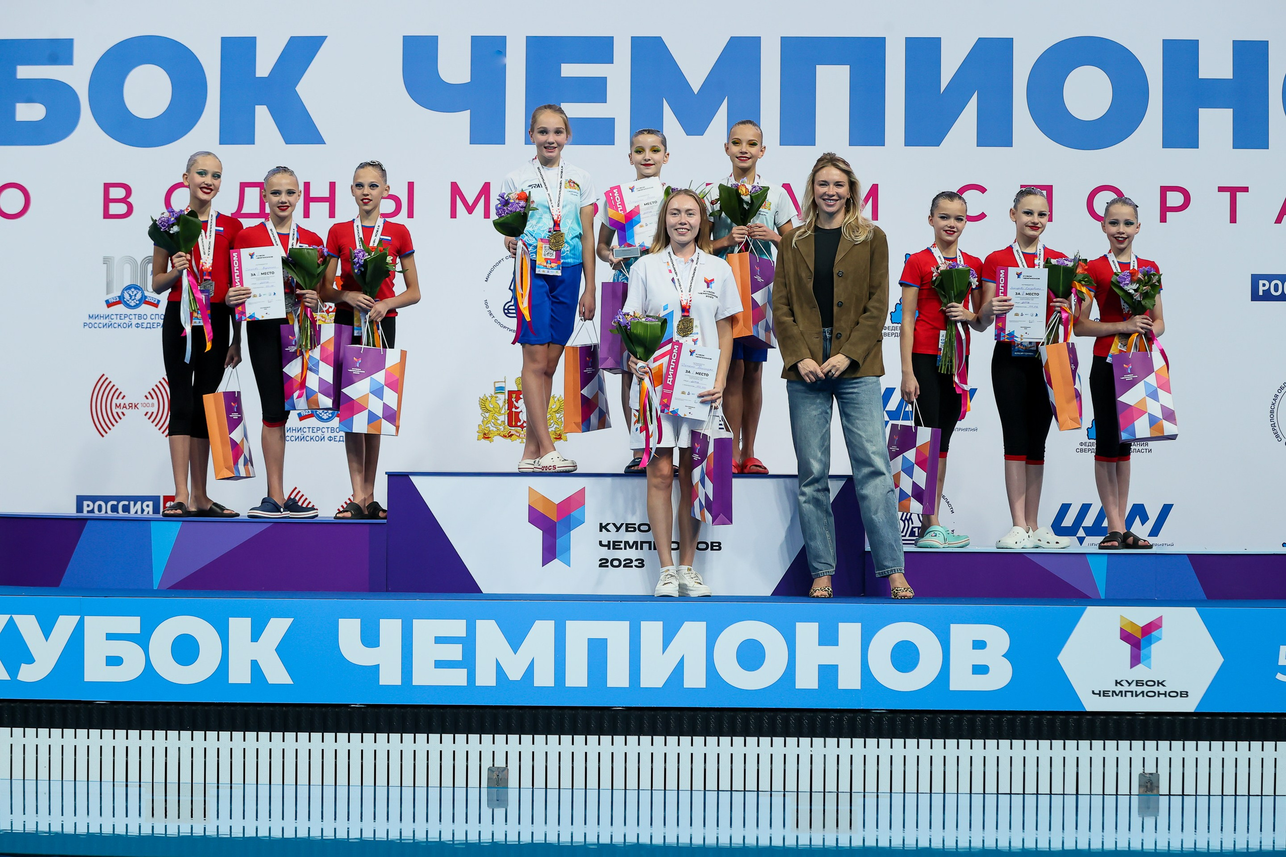 Анжелика Тиманина на церемонии награждения победителей