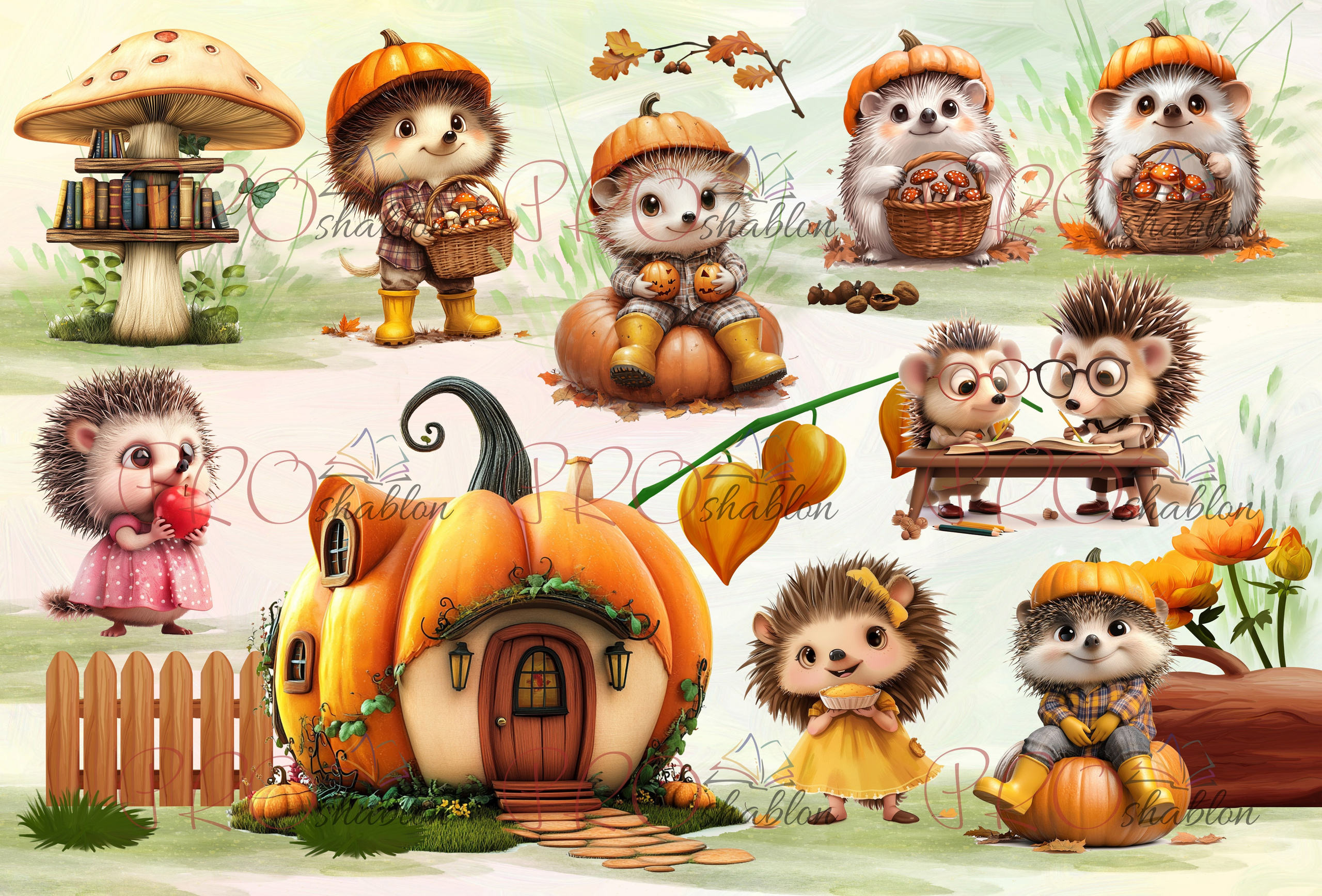 Дизайн «Ежики». Шаблоны и дизайны выпускных альбомов и фотокниг