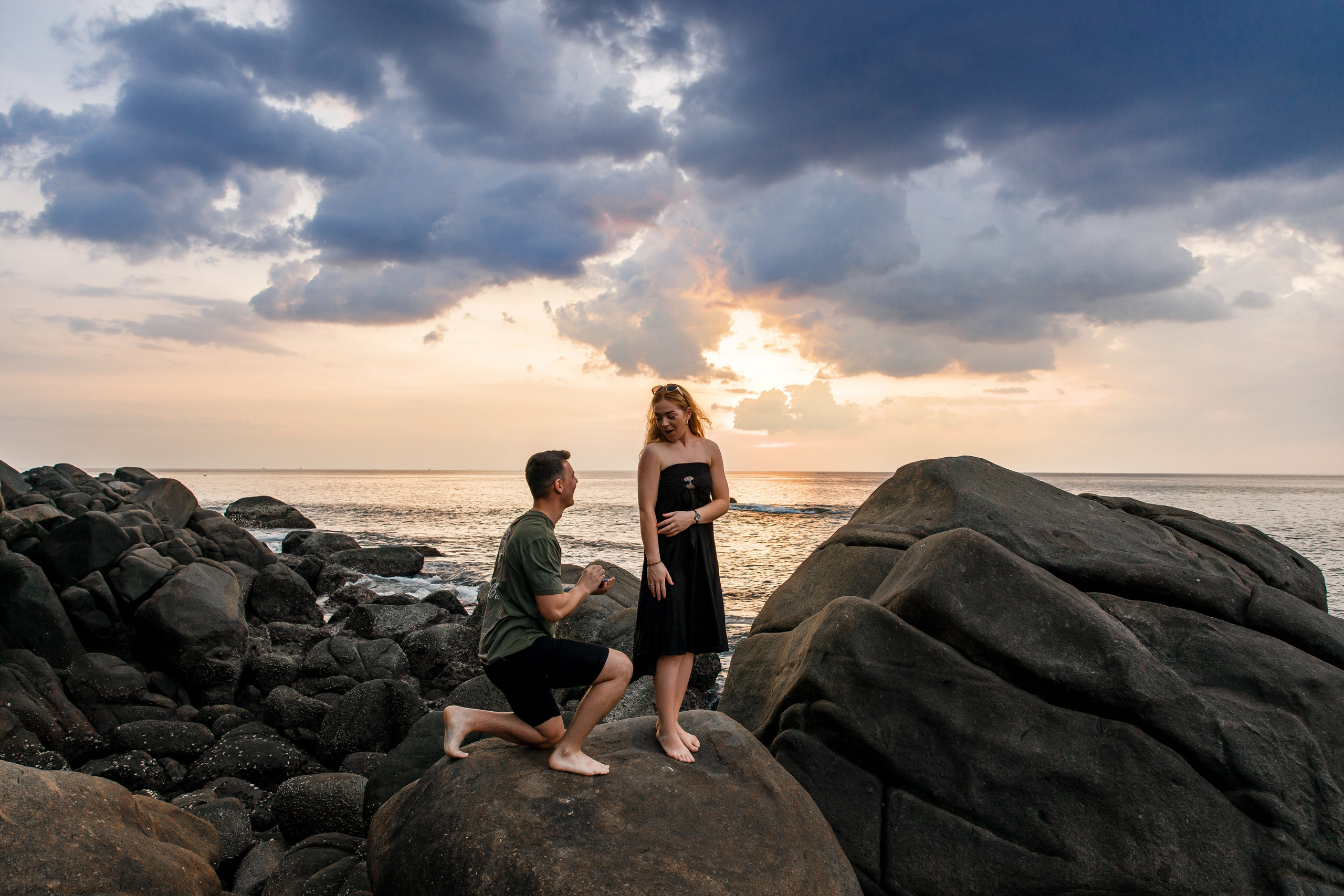 Secret marriage proposal in Phuket at sunset — Stefan's surprise proposal photo