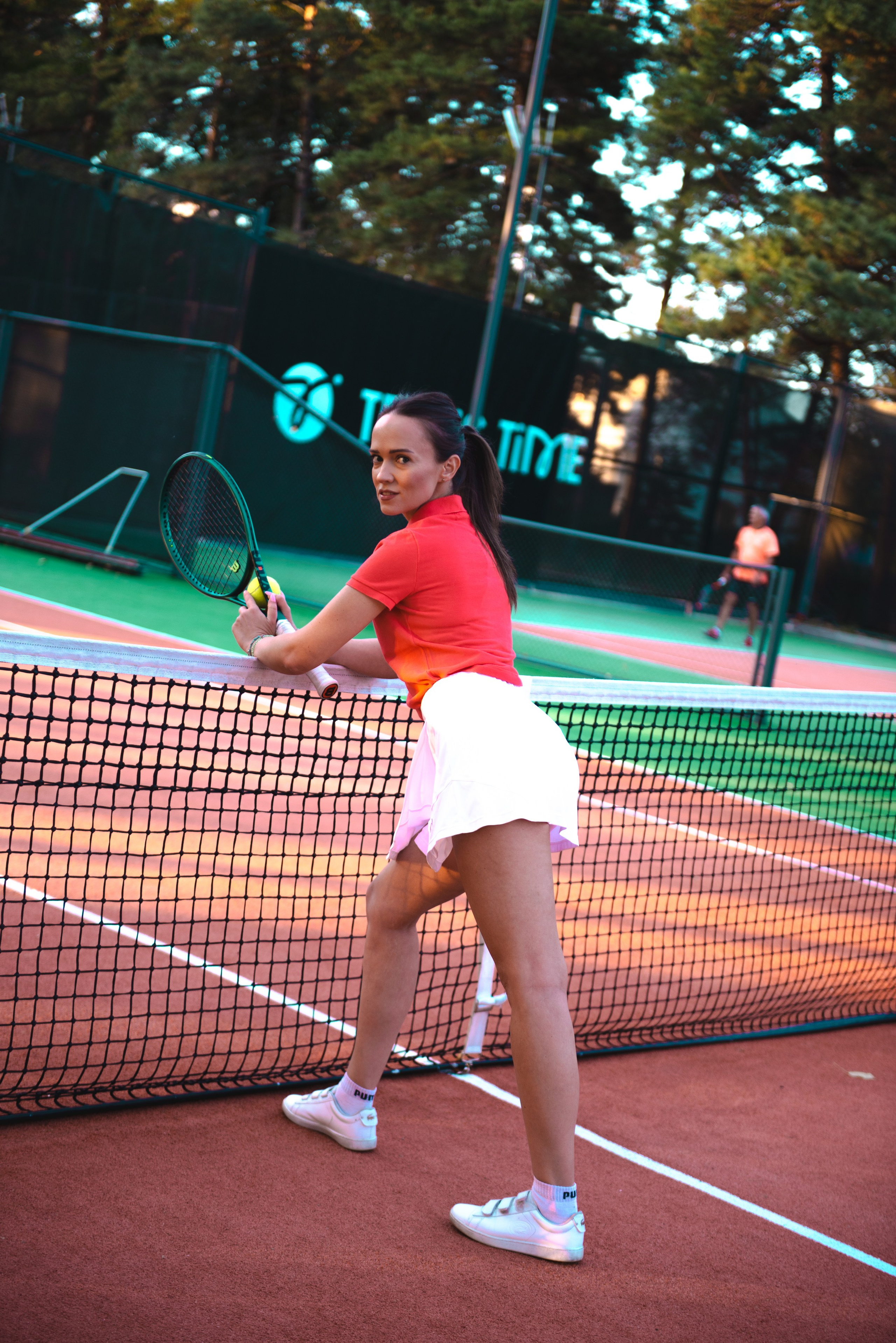 На теннисном корте. Модель Олеся. Фотограф в Хабаровске