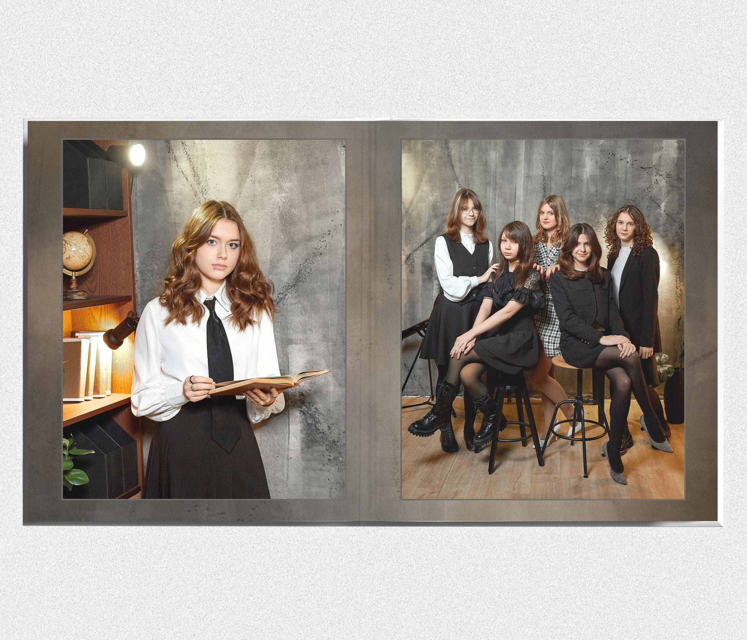 Выпускной альбом 9 и 11 класс «Гранж». Выпускные альбомы в Тюмени для школ, садов, вузов спортивных секций