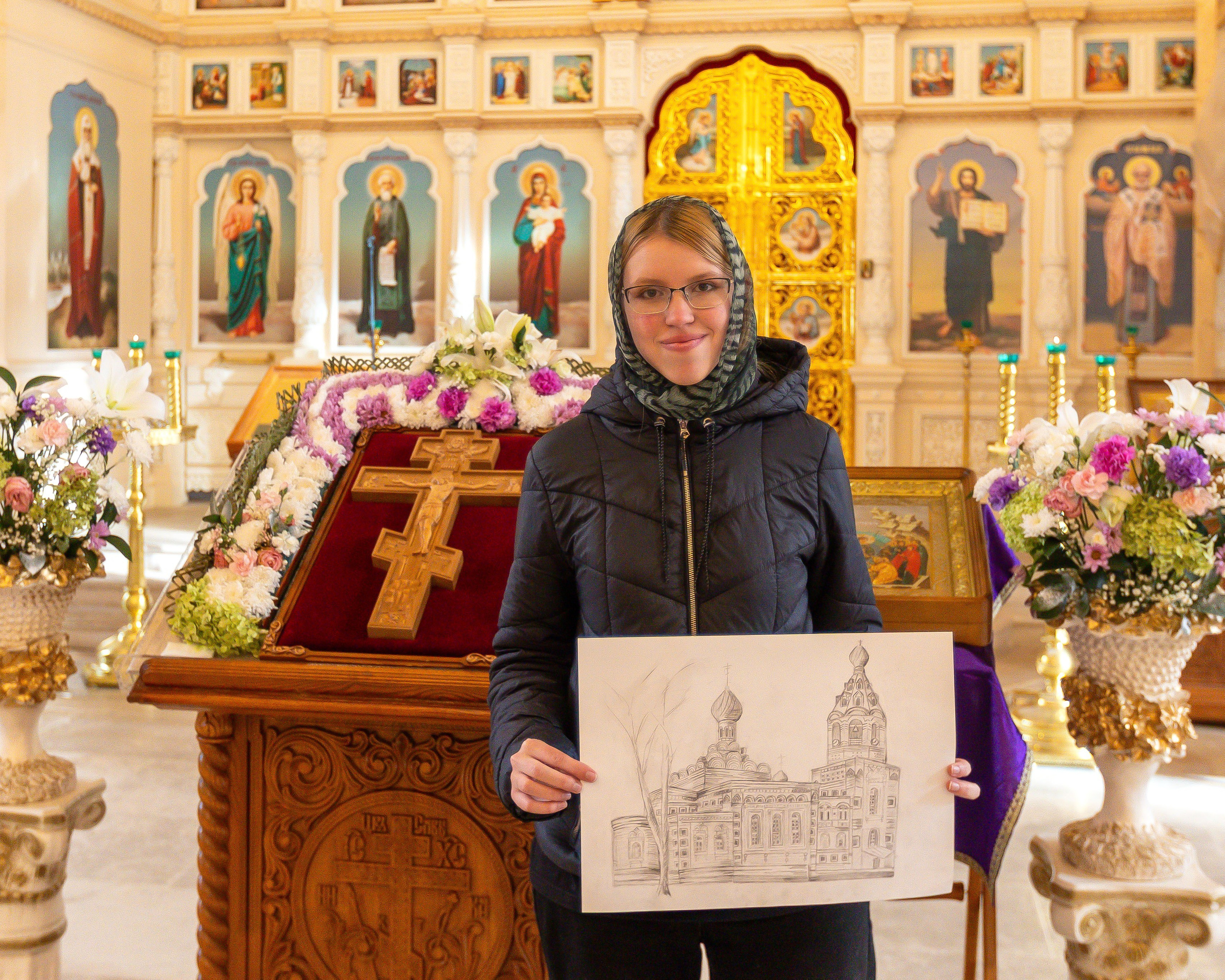 Фотосъёмка урока рисования в воскресной школе при храме Живоначальной Троицы в Москве
