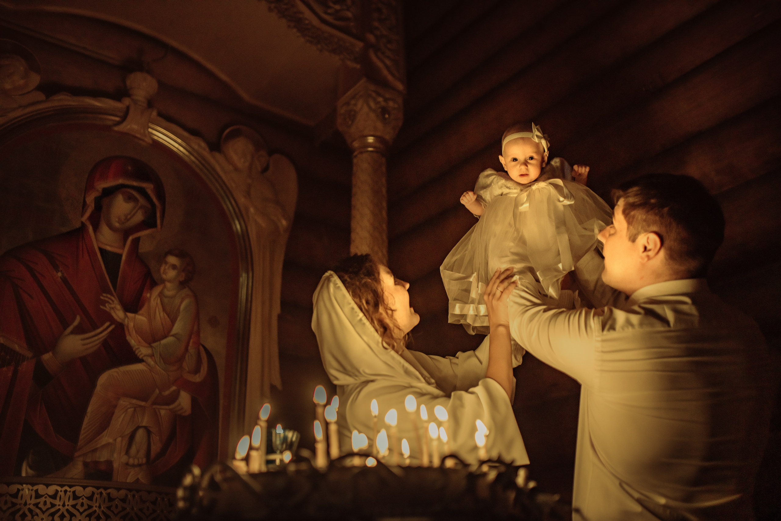 Таинство крещения Ассоль, храм Святой Троицы