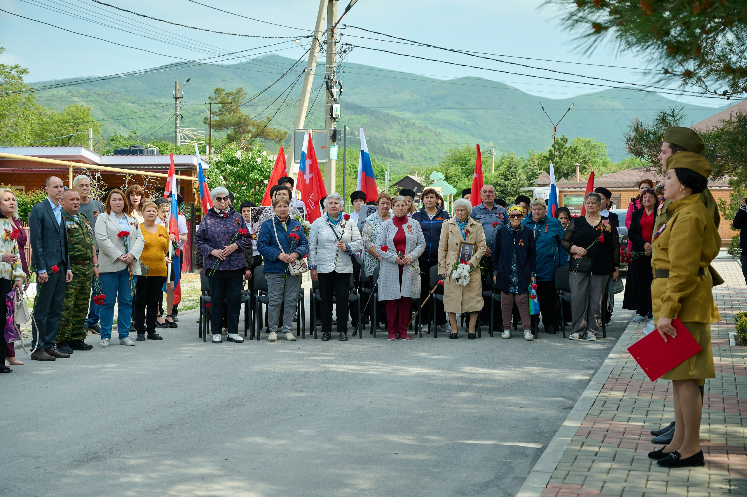 Митинг к 9 мая в с. Виноградное. Жизнь курорта Кабардинка в фотографиях