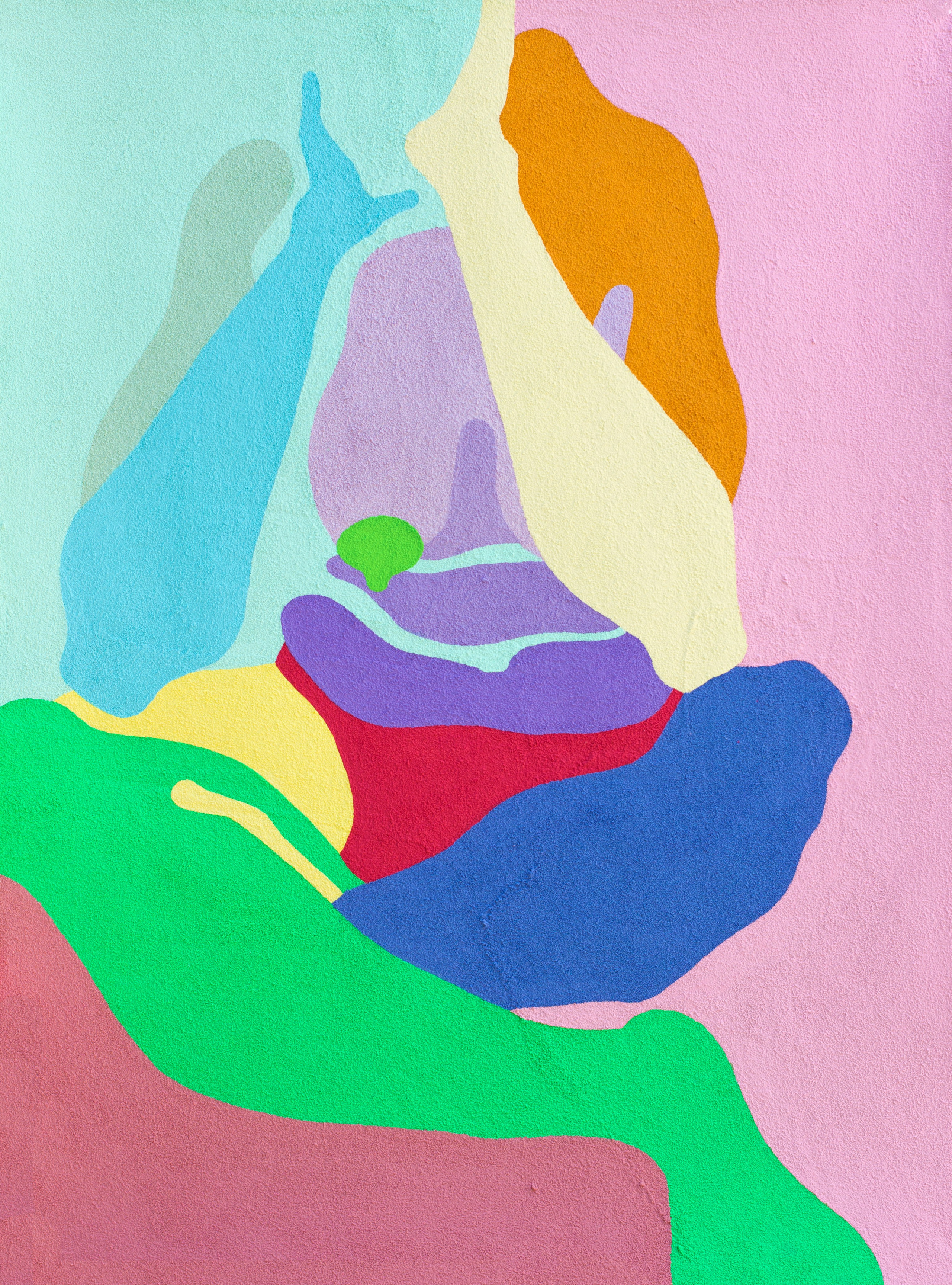 ПЯТНАДЦАТАЯ бумага, манка, гуашь, колеровочная паста 60х80 см 2020 г 25.000 р