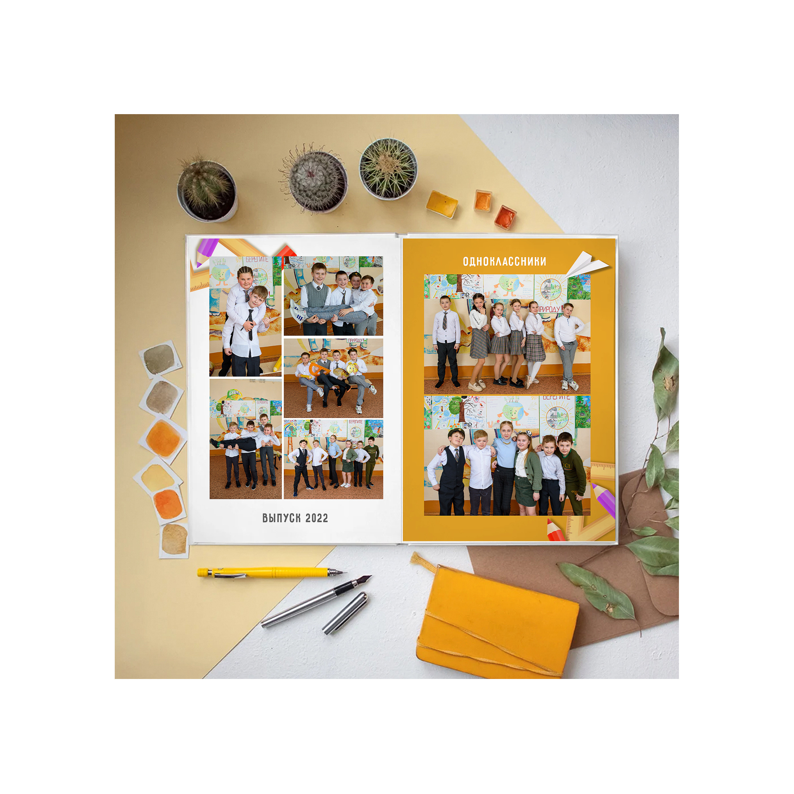Выпускной альбом 1-4 класс за 3600 руб. на 5 разворотов. Выпускной школьный альбом в Москве / Школьный фотограф Юлия Михайленко