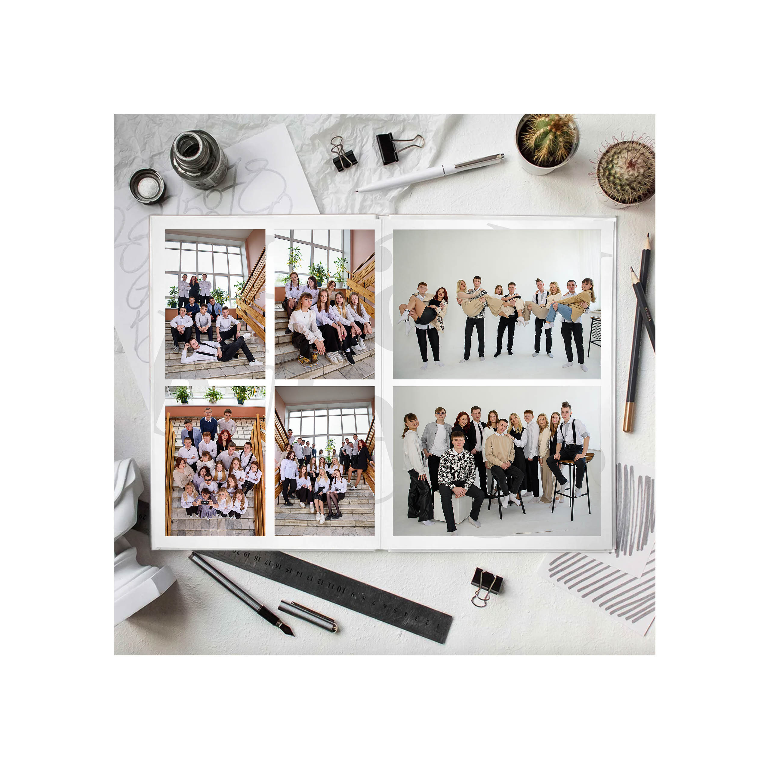 Школьный альбом 9-11 класс за 3600 руб. на 5 разворотов. Выпускной школьный альбом в Москве / Школьный фотограф Юлия Михайленко