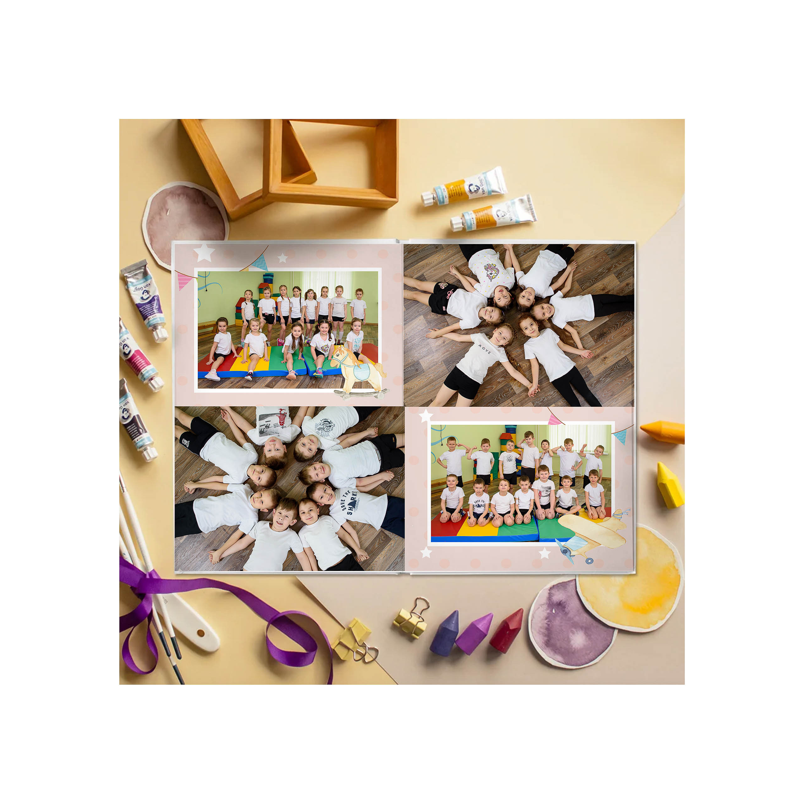 Альбом в детский сад за 3600 руб. на 5 разворотов. Выпускной школьный альбом в Москве / Школьный фотограф Юлия Михайленко