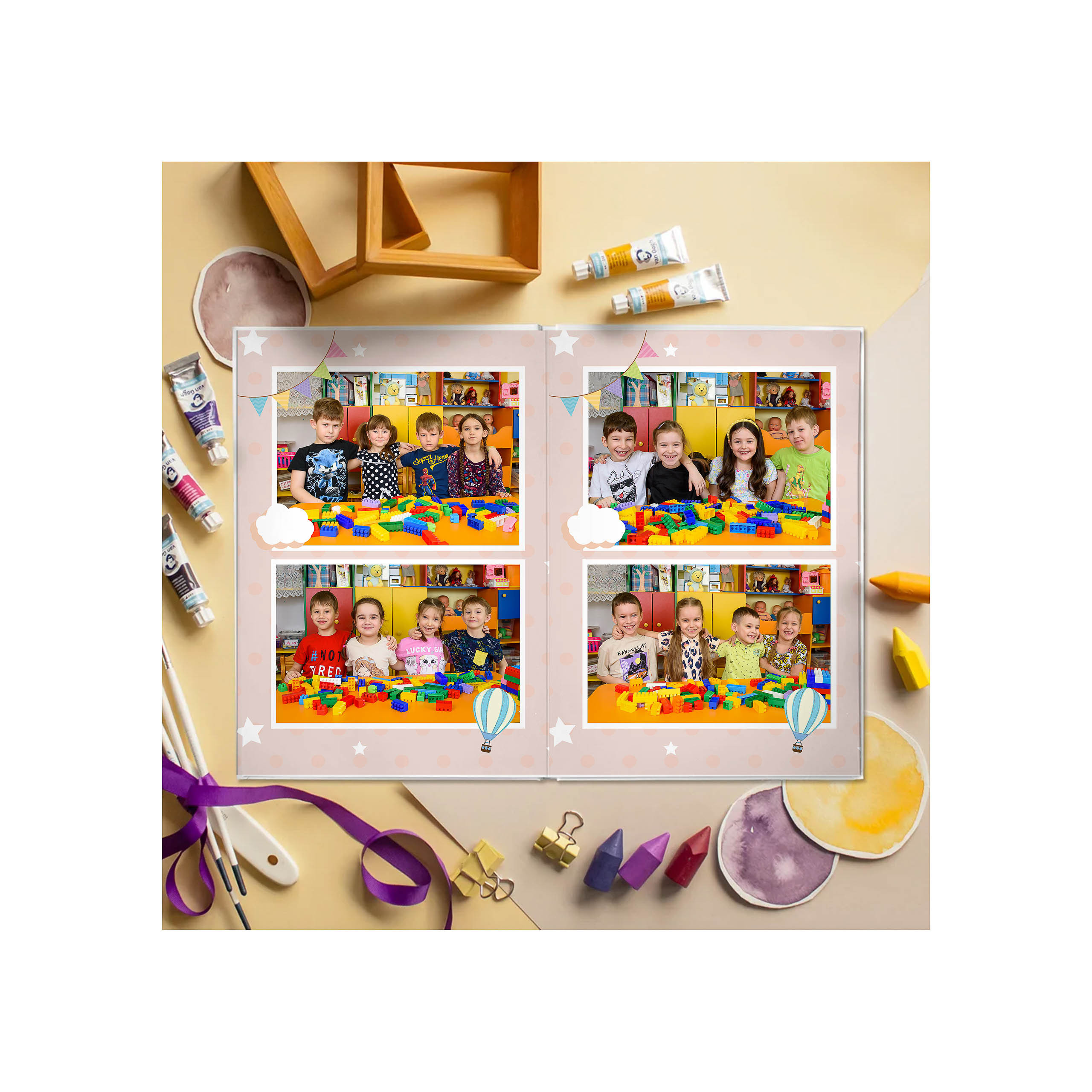 Альбом в детский сад за 3600 руб. на 5 разворотов. Выпускной школьный альбом в Москве / Школьный фотограф Юлия Михайленко