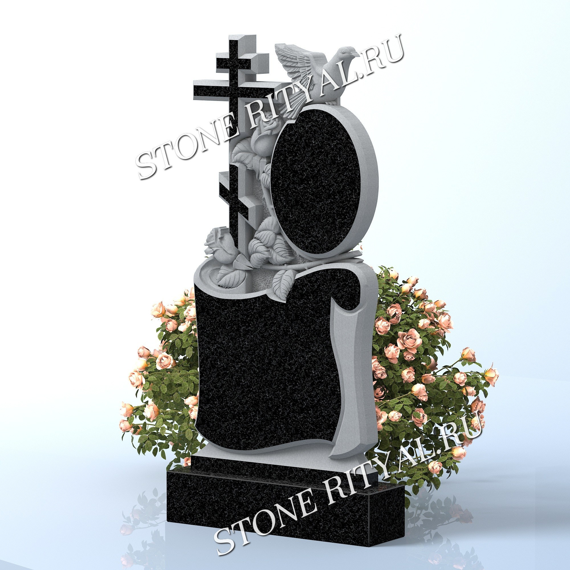 Вертикальные памятники фигурные. Изготовление и установка памятников в Москве и МО