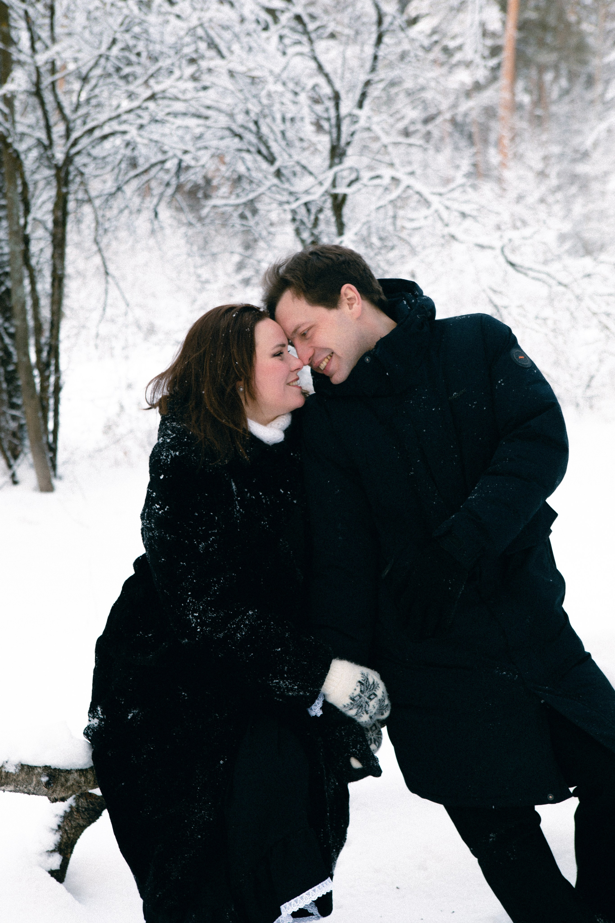 Лавстори в зимнем лесу. Портретный фотограф в Иванове Ольга Гуральник