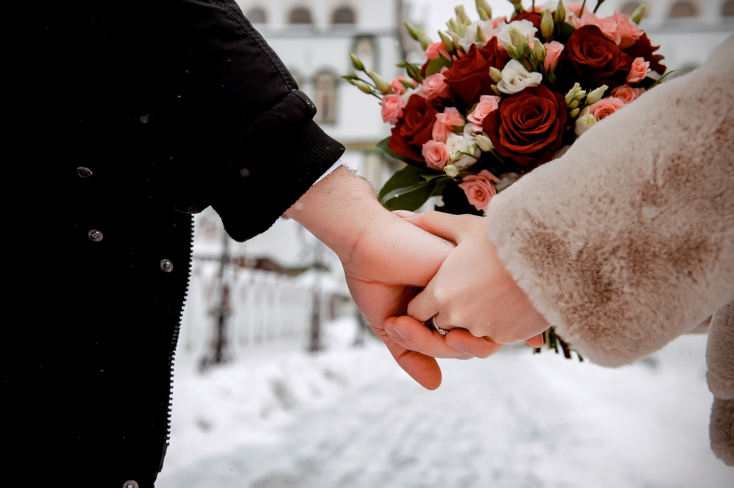 Зимняя свадьба в Лесных прудах, Щелково. Свадебный и семейный фотограф Виктория Носачёва. Щелково, Москва и МО