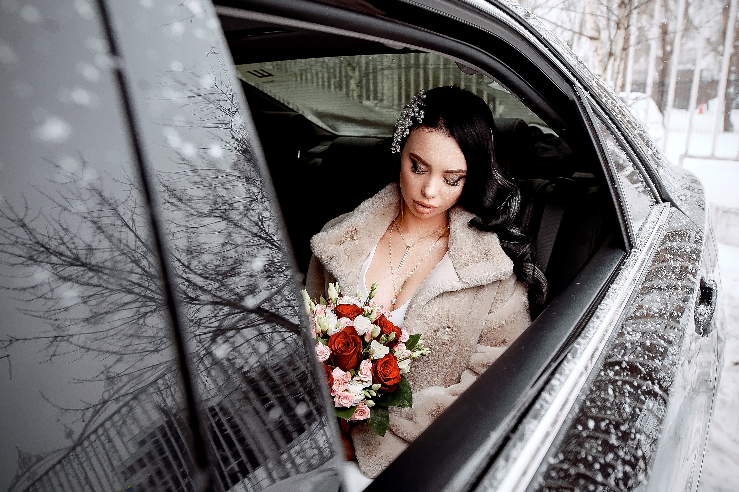 Зимняя свадьба в Лесных прудах, Щелково. Свадебный и семейный фотограф Виктория Носачёва. Щелково, Москва и МО