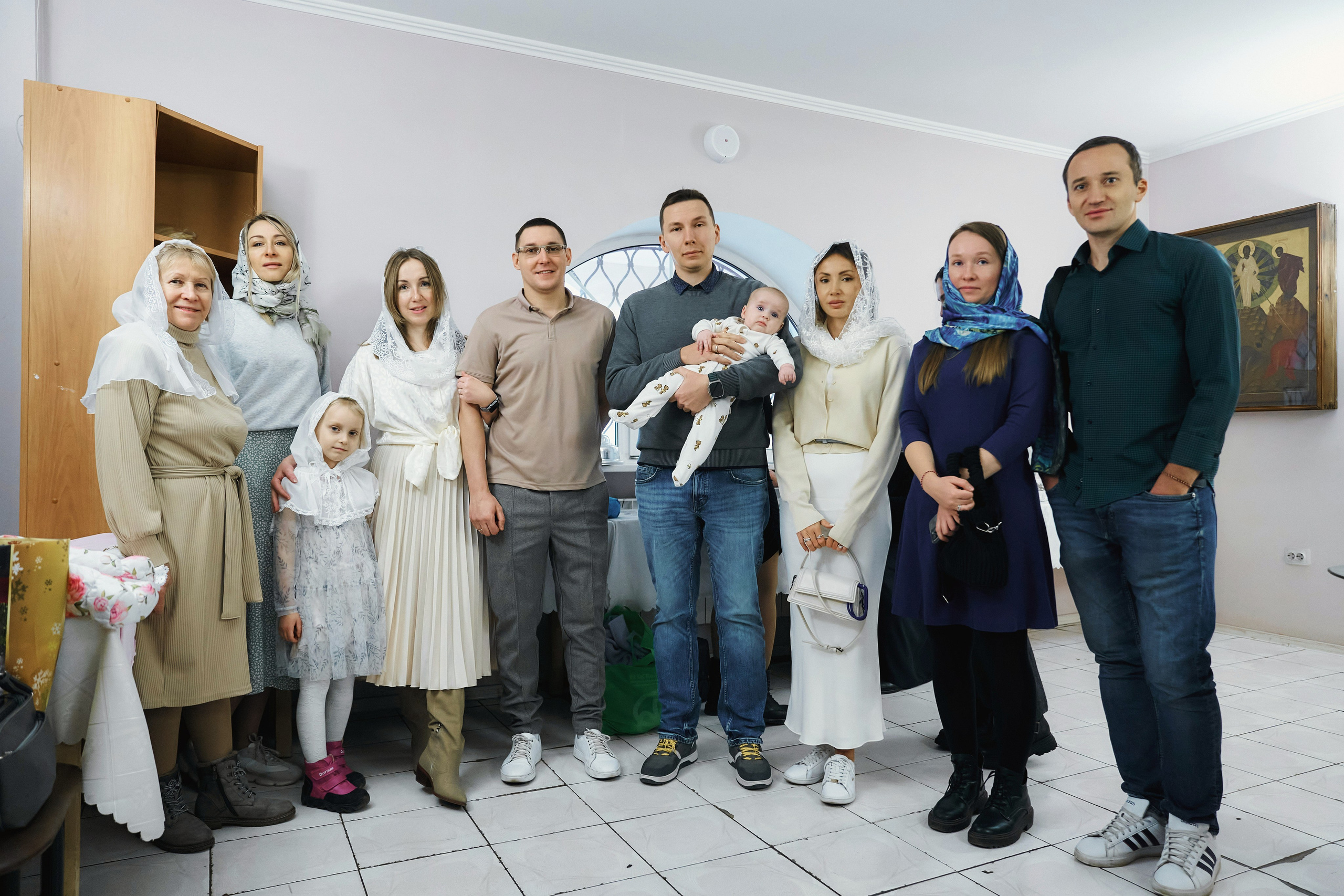 Крещение ребёнка в Церкви Илии Пророка и Воздвижения Честного Креста Господня в Черкизове