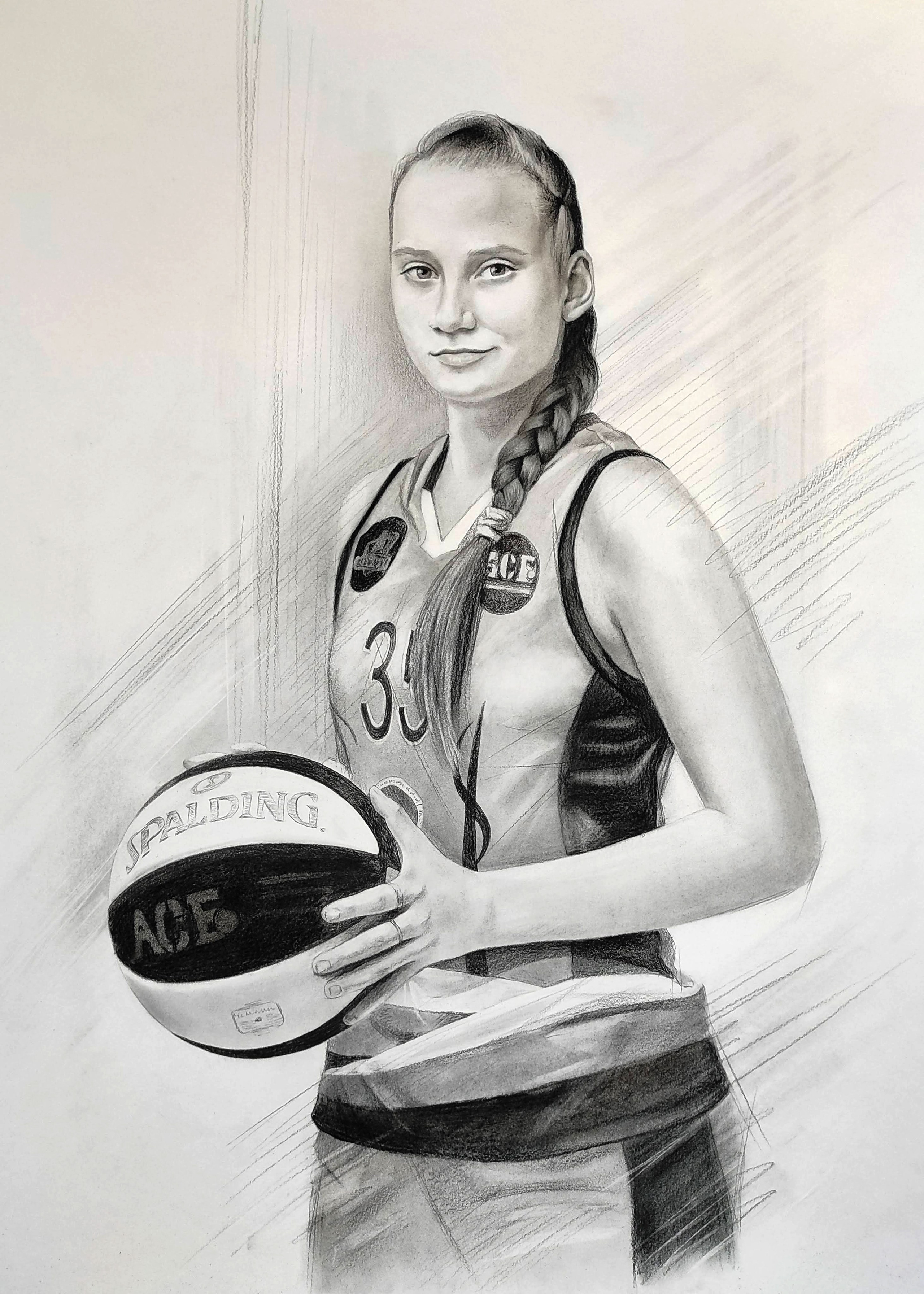 Персональный портрет. Бумага, уголь