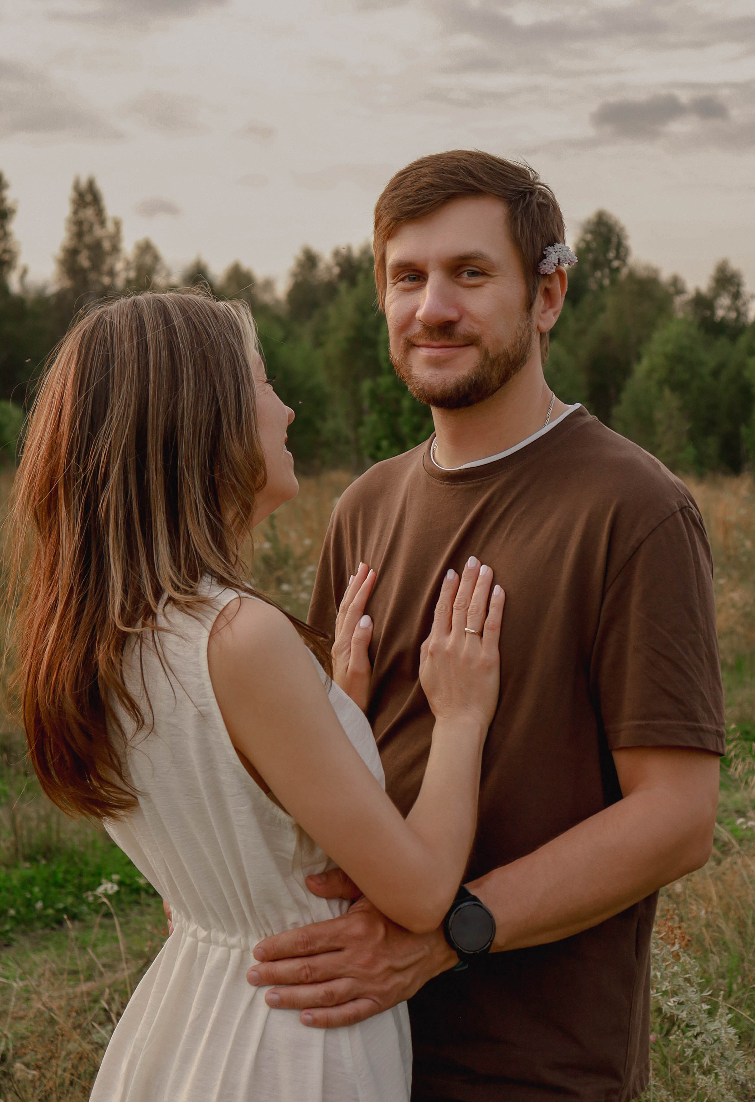 Семья в поле. Фотограф Александра Коновалова